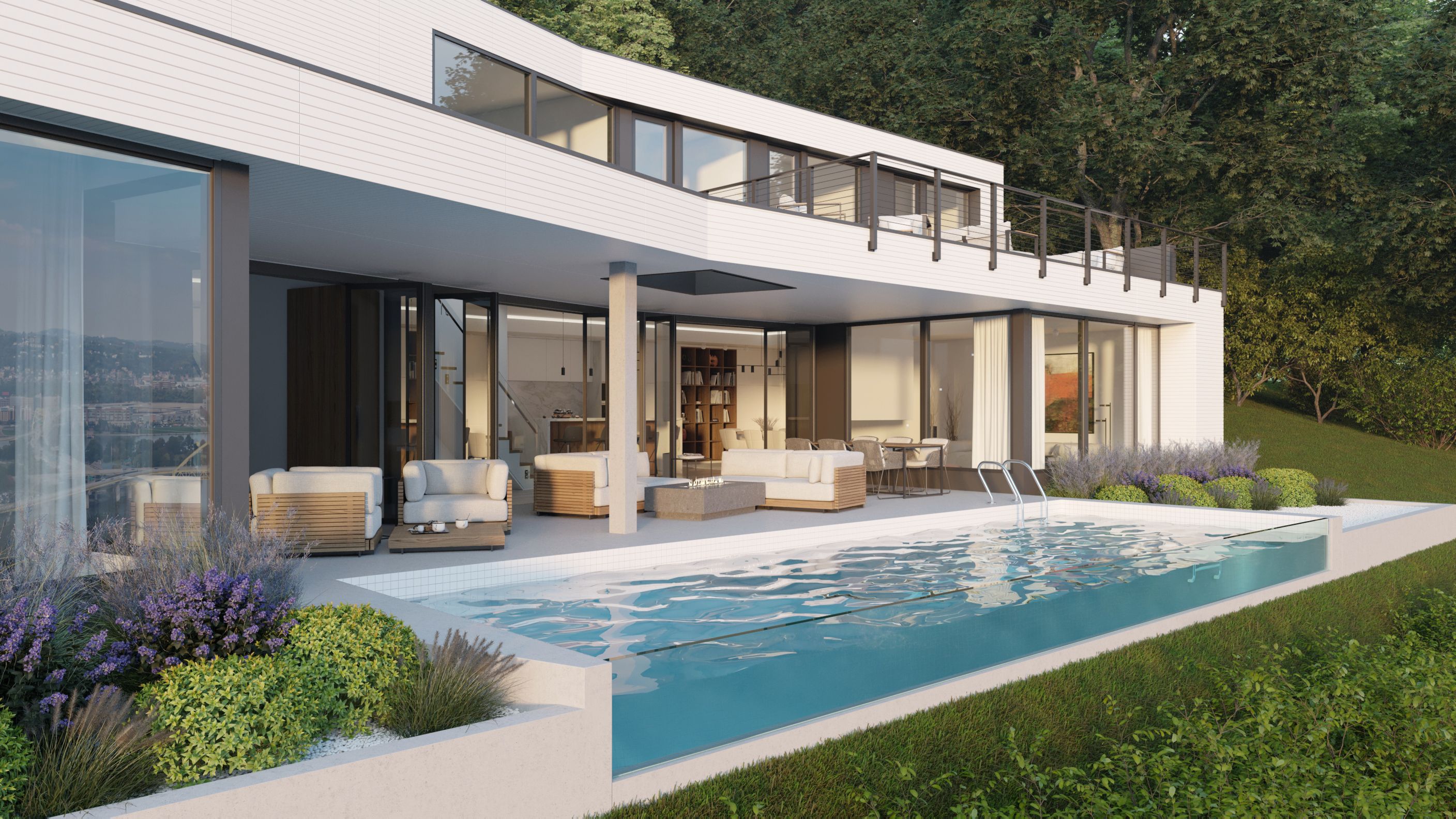 Rendering of the infinity pool at the 316 Cola St. in Pittsburgh's Mt. Washington neighborhood.