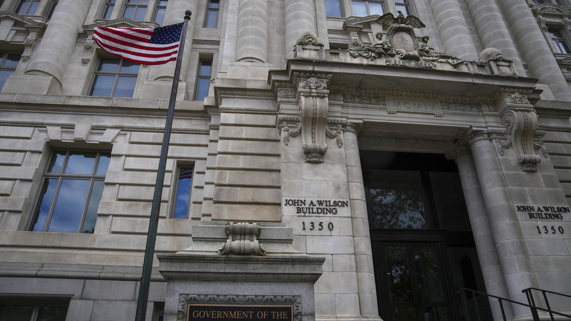 A picture of the John A. Wilson Building