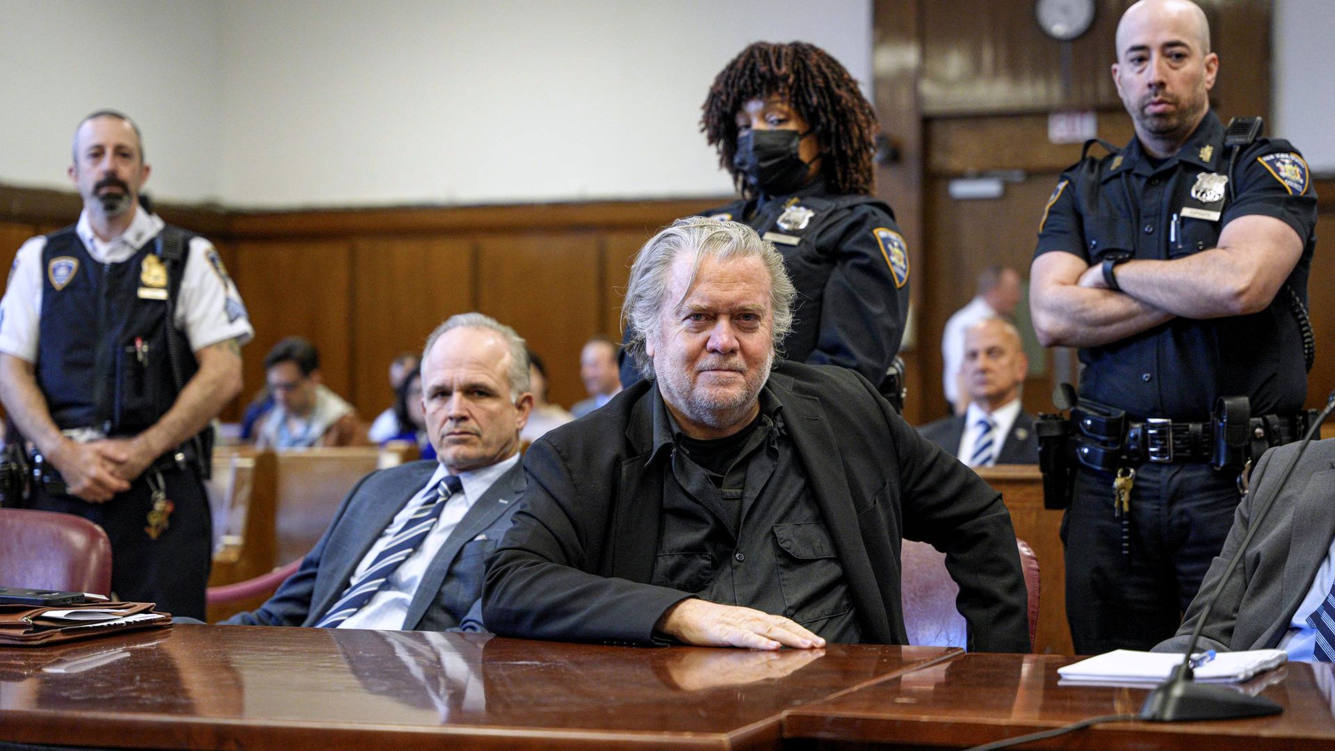 Steve Bannon, former advisor to President Donald Trump, in a New York City courtroom in May 2023.
