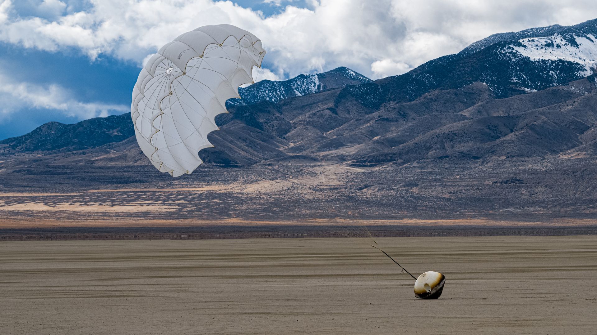 Varda's W-1 vehicle after landing in 2024.