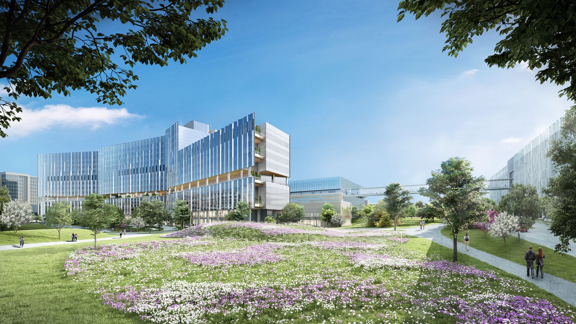 A rendering of a future Dallas pediatric hospital