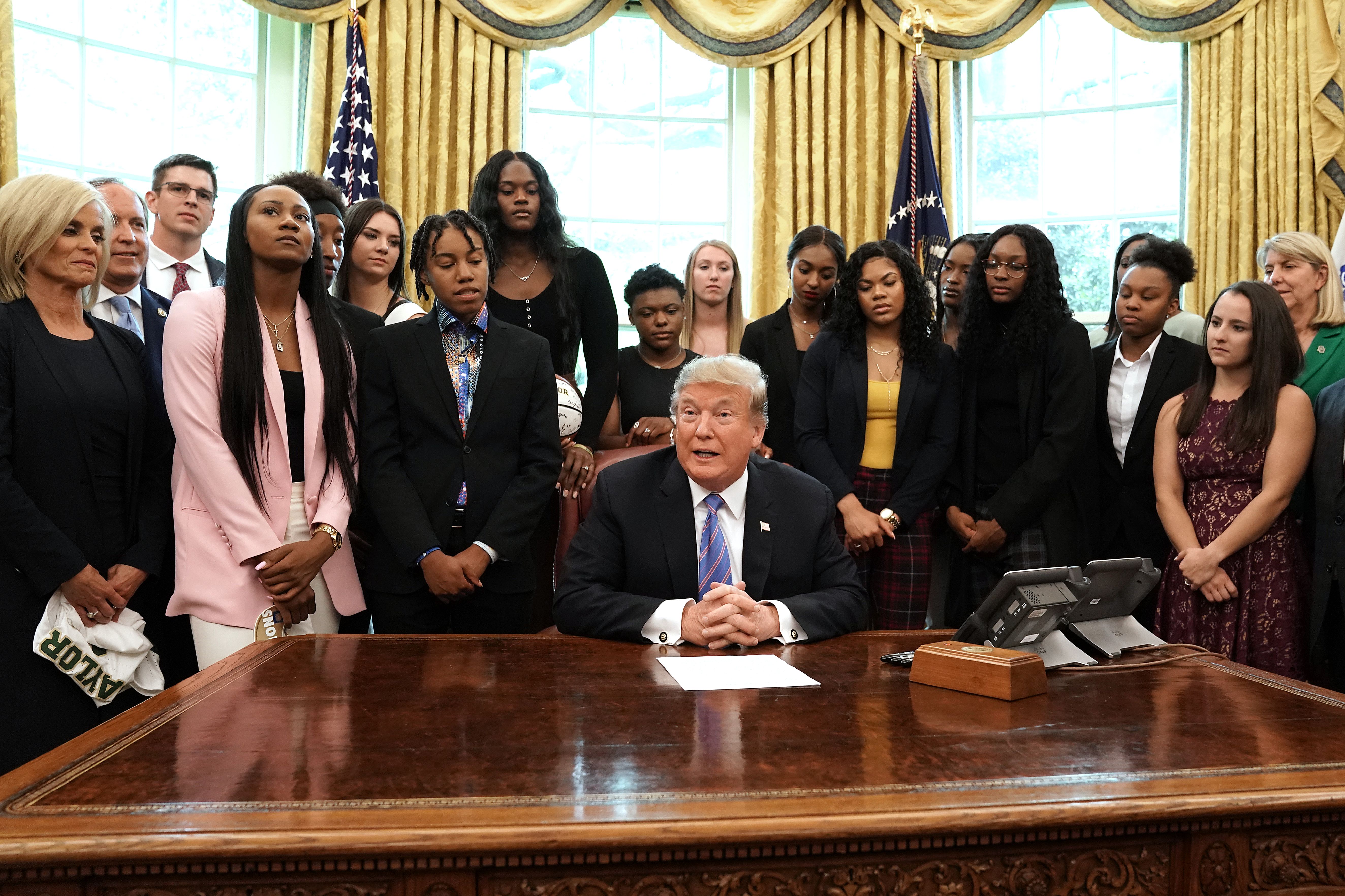 The Baylor women's basketball team at the White House