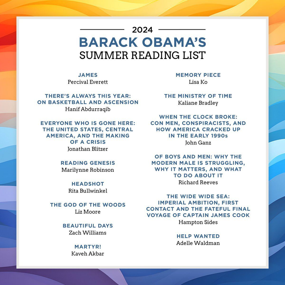 Obama's summer playlist 2024