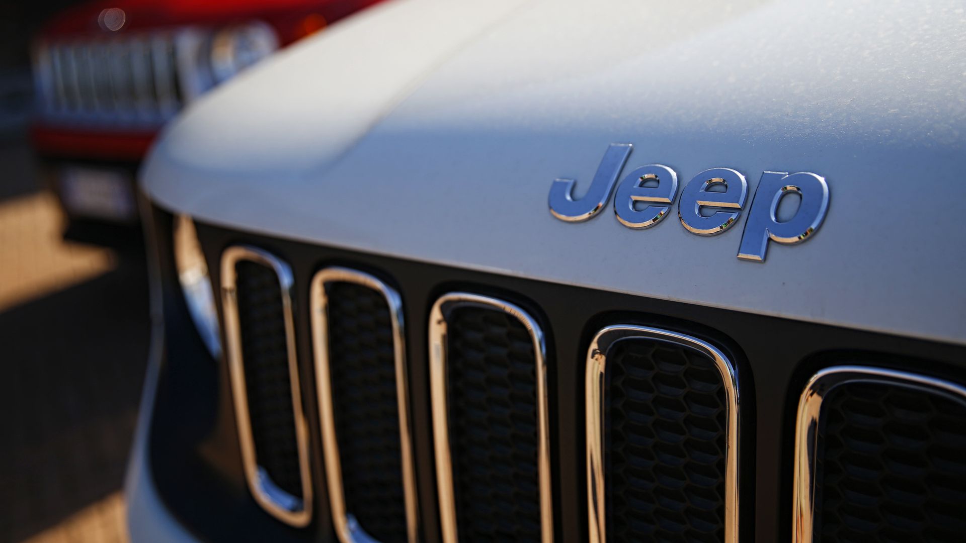 Close of a Jeep grill