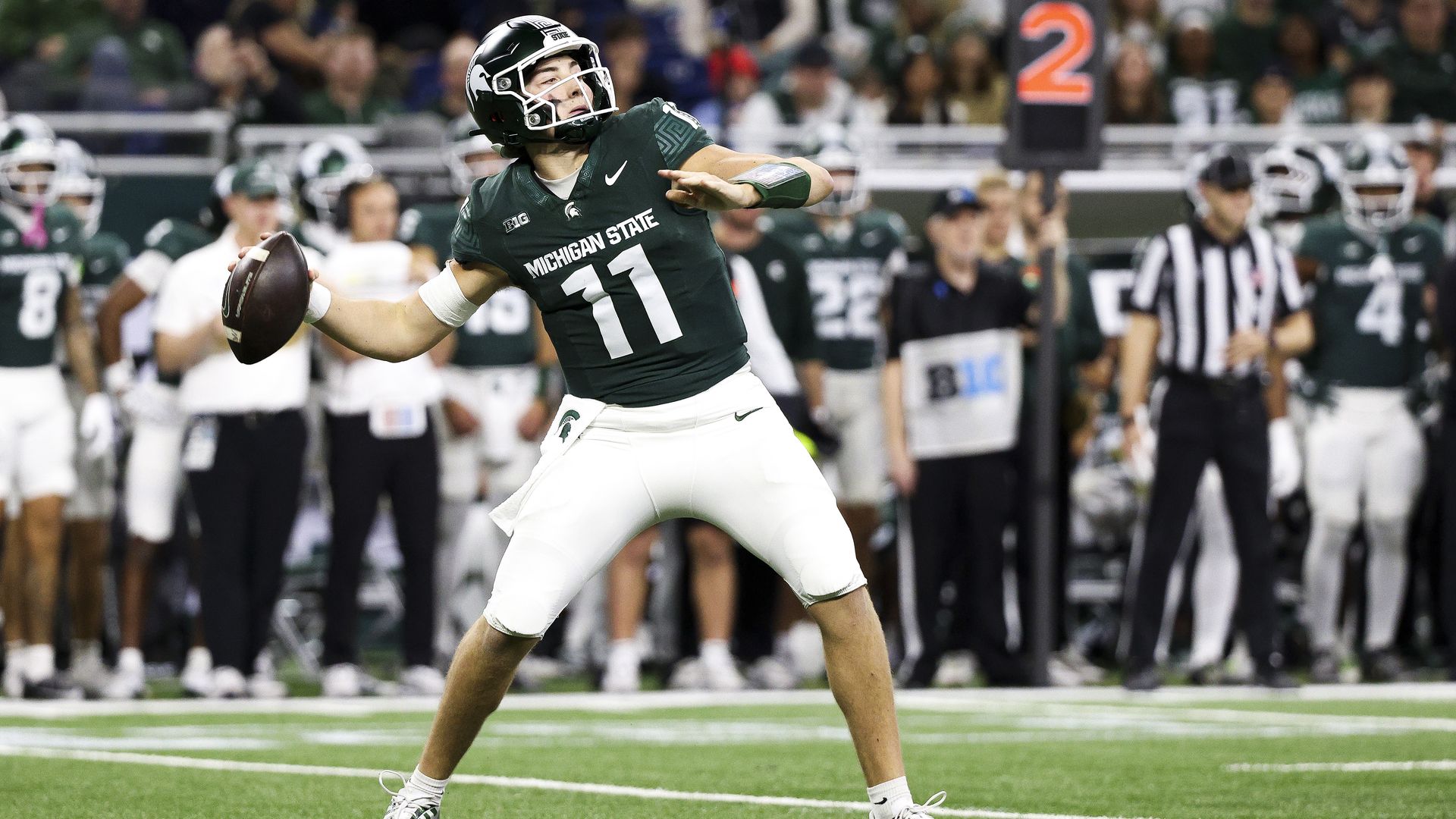 Michigan State quarterback Alessio Milivojevic in action last season against Maryland.