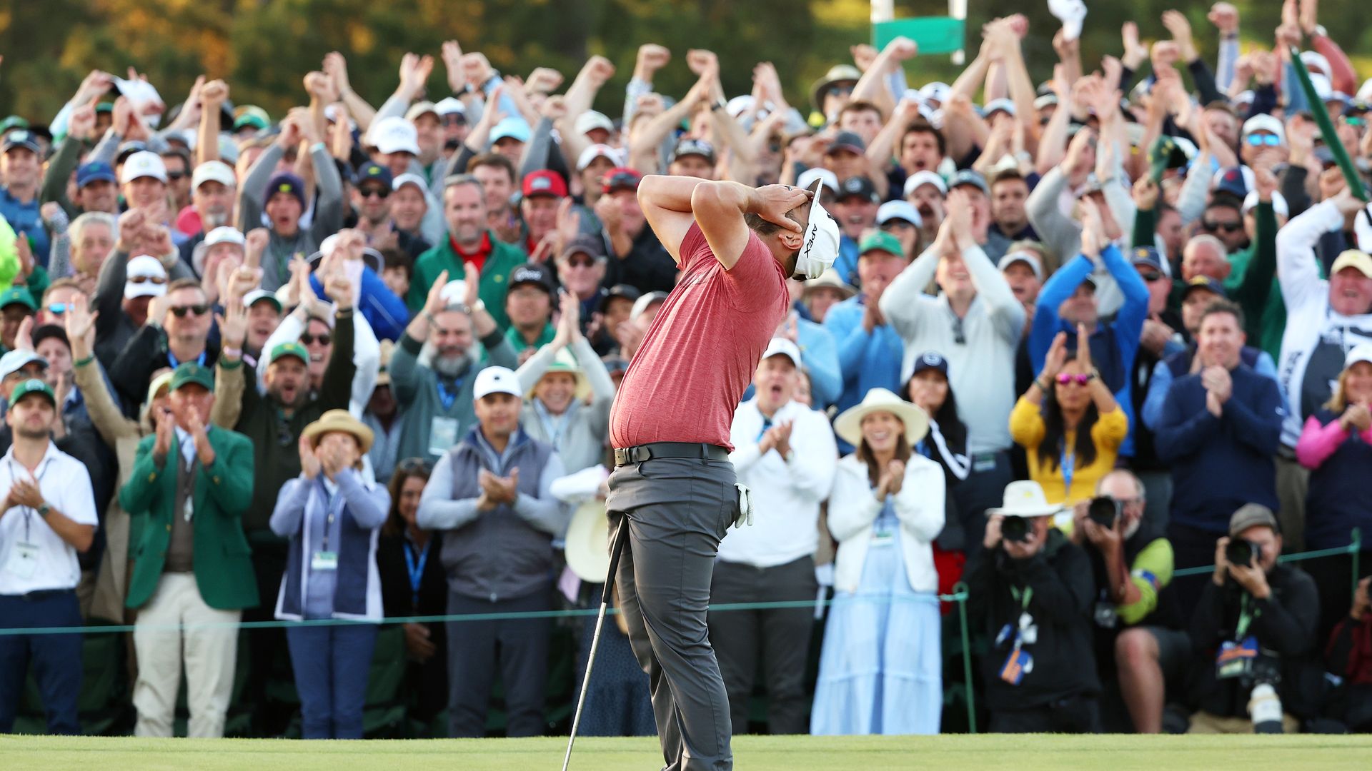 rahm celebrating win 