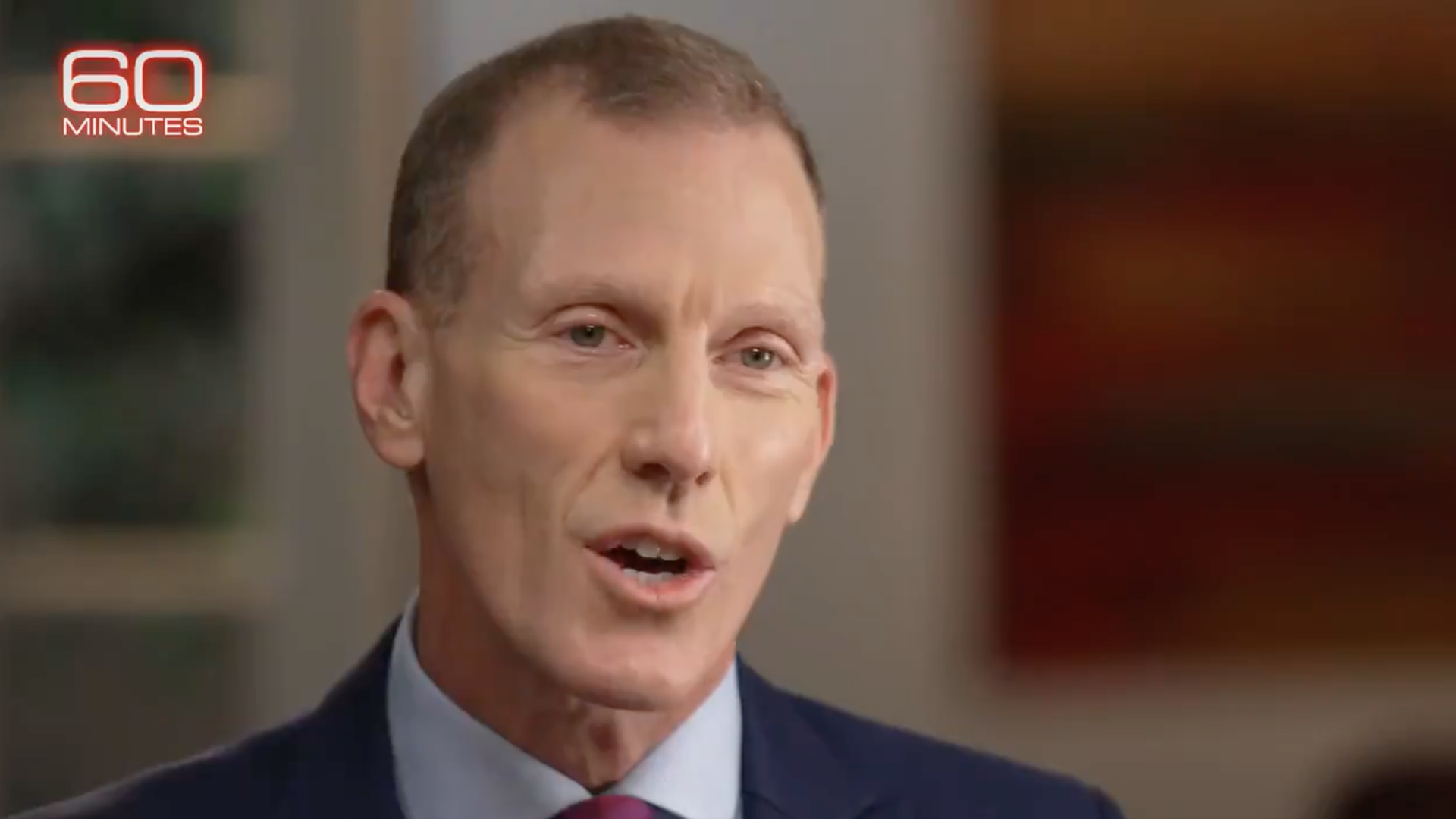 A screenshot of Jamie Metzl, a former NSC official in the Clinton administration and a member of a WHO advisory committee on genetic engineering, on CBS' "60 Minutes" Sunday