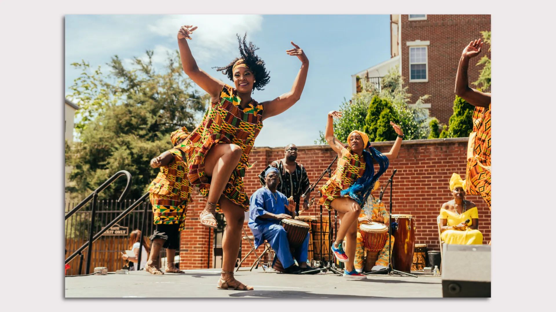 A dancer performing at Philadelphia's Odunde Festival