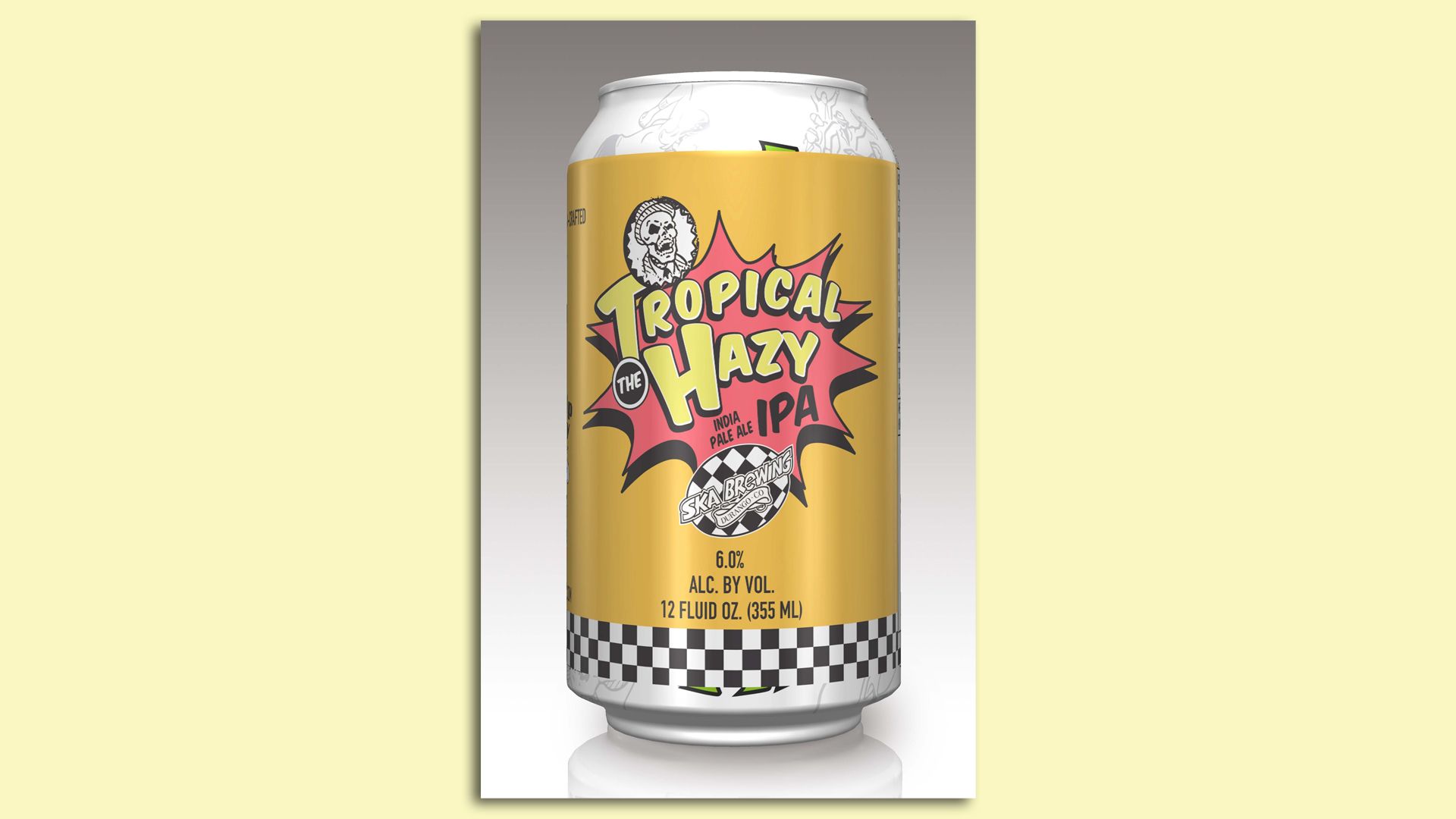 Ska Brewing is putting labels over preprinted cans to manage the shortage.