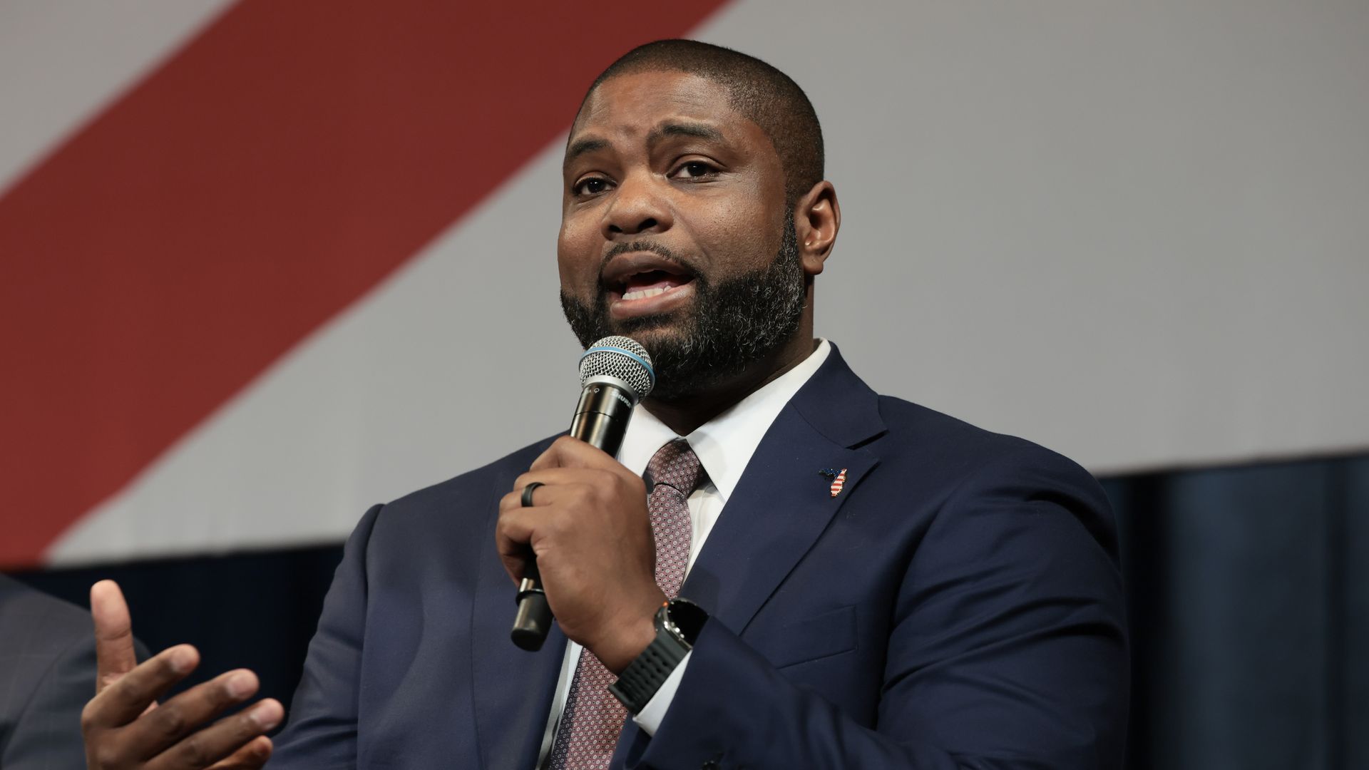 U.S. Rep. Byron Donalds (R-Fla.) speaks during a Leadership Forum on Sept. 1 in Tampa.