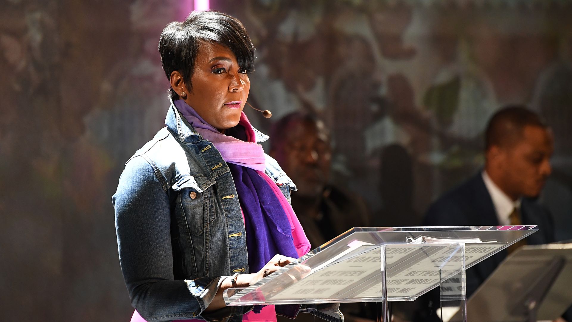 Atlanta Mayor Keisha Lance Bottoms speaks onstage during "Between the World and Me" Atlanta premiere at Atlanta Symphony Hall on October 22