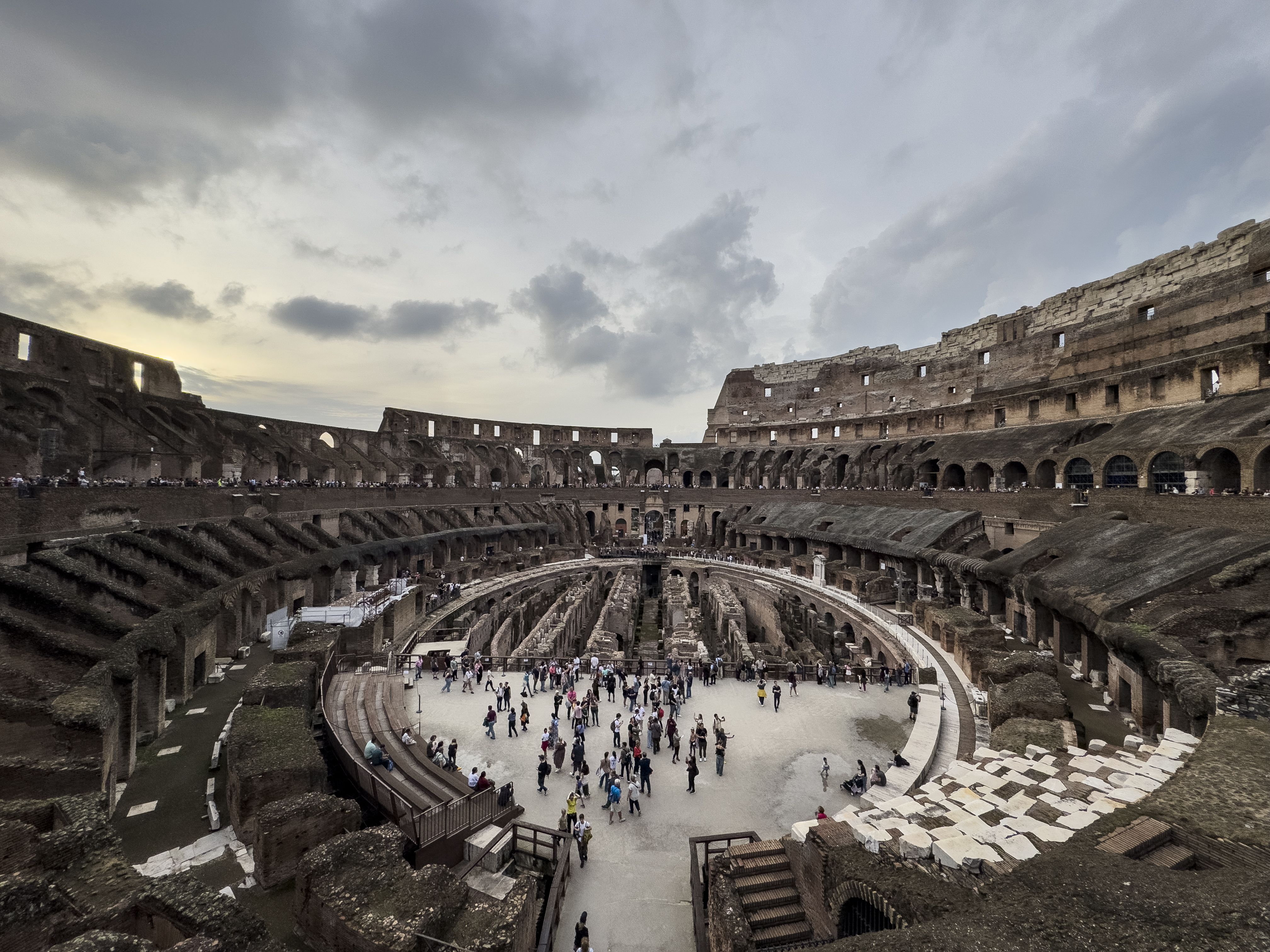 ROME, ITALY - OCTOBER 24: A general view of the Colosseum, one of the landmarks of Rome and hosting millions of local and foreign tourists every year, in Rome, Italy on October 24, 2024. Italy, one of the most popular tourist destinations in the world, attracts the attention of visitors with its ric