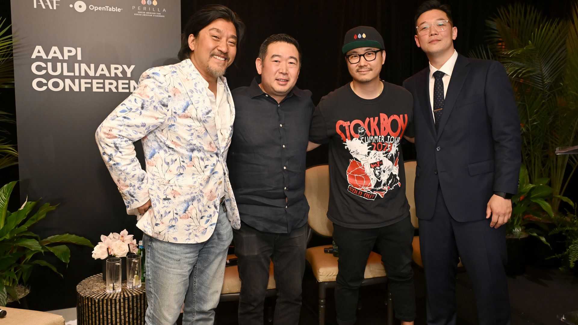 Edward Lee, Danny Lee, Andrew Lim and Thomas Oh speak during the AAPI Culinary Conference at L7 Chicago by Lotte Hotel on June 09, 2024 in Chicago, Illinois. (Photo by Daniel Boczarski/Getty Images for The Asian American Foundation)