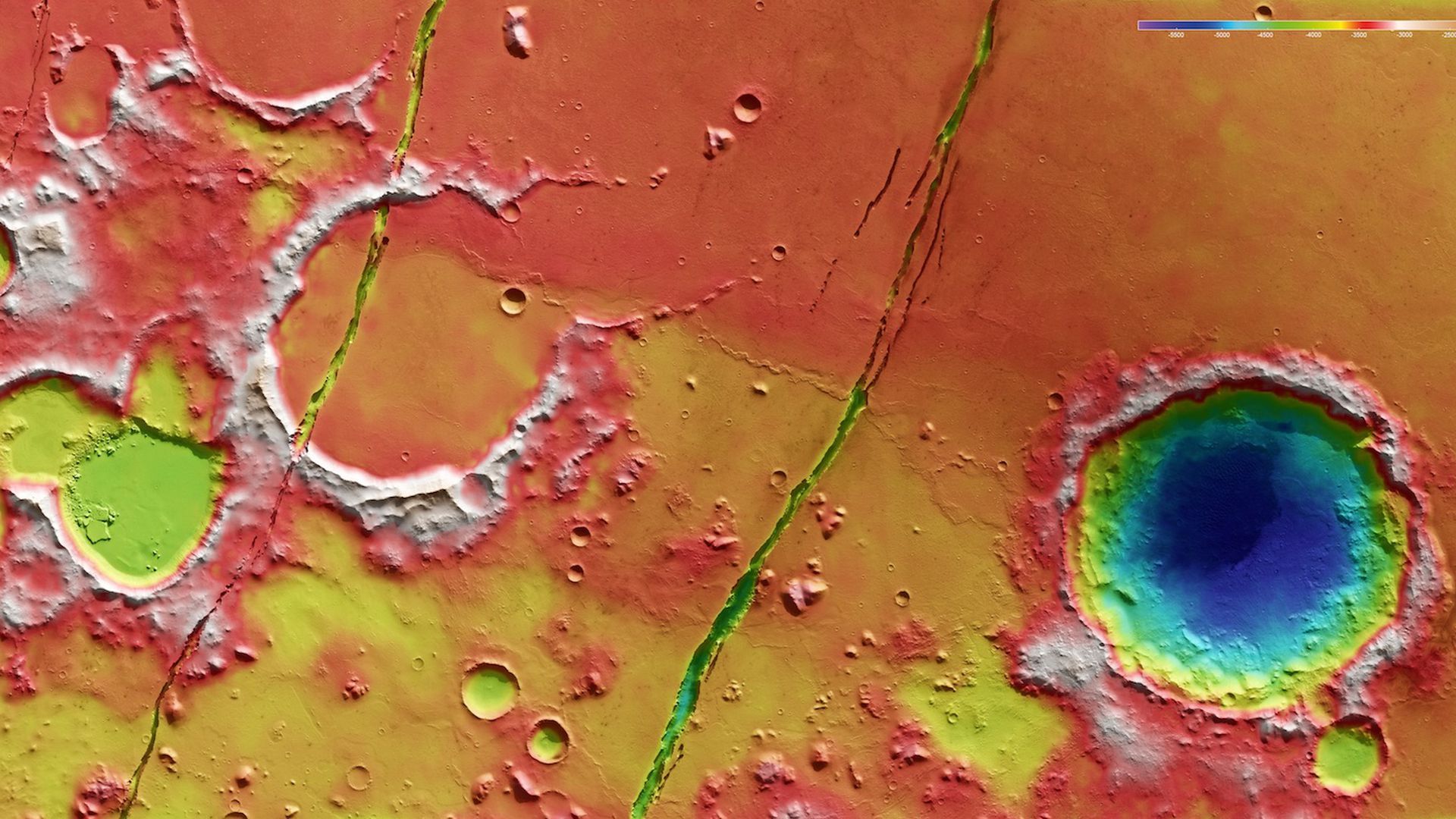 Photo of tectonic activity on Mars