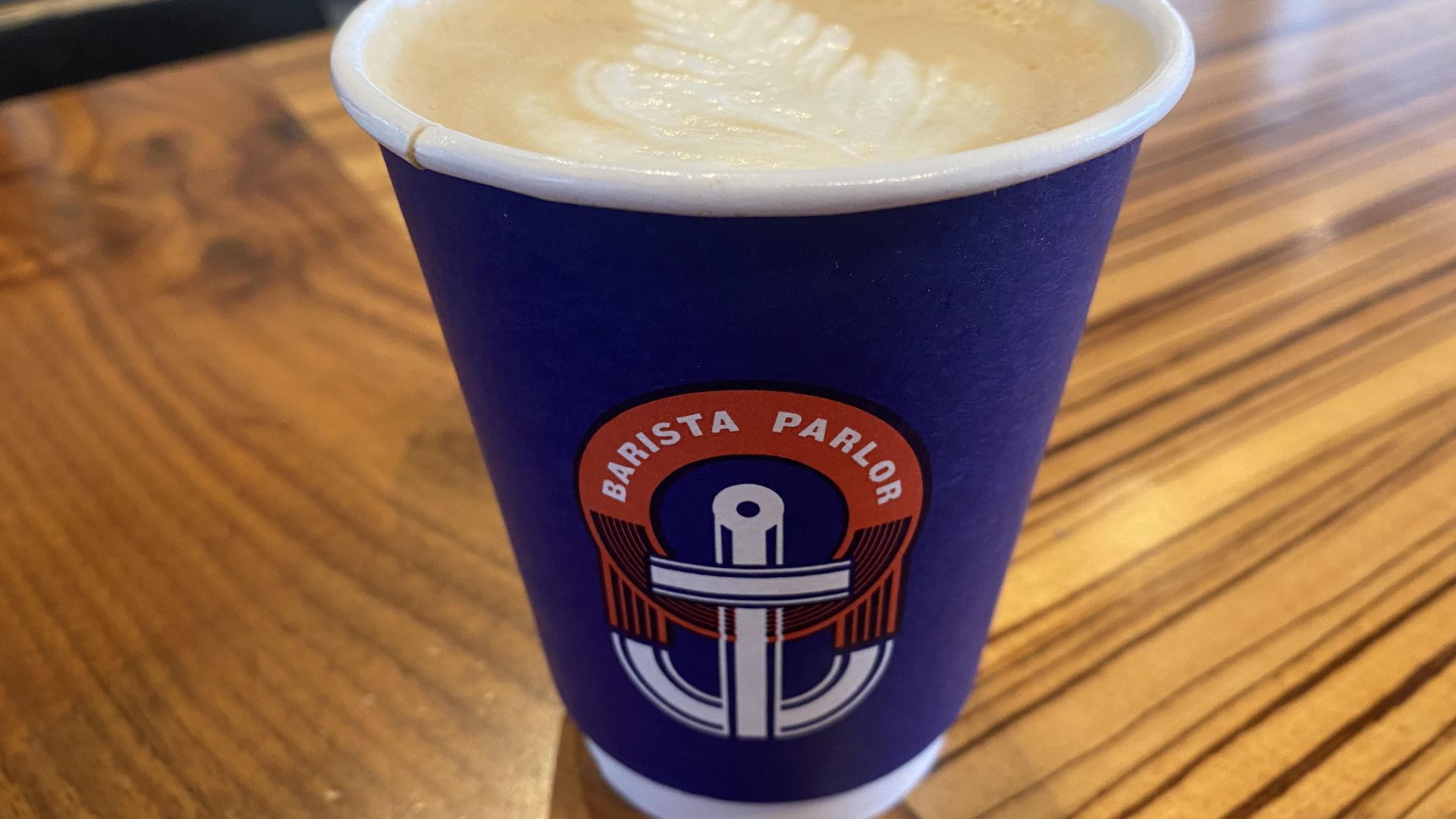 A latte from Barista Parlor