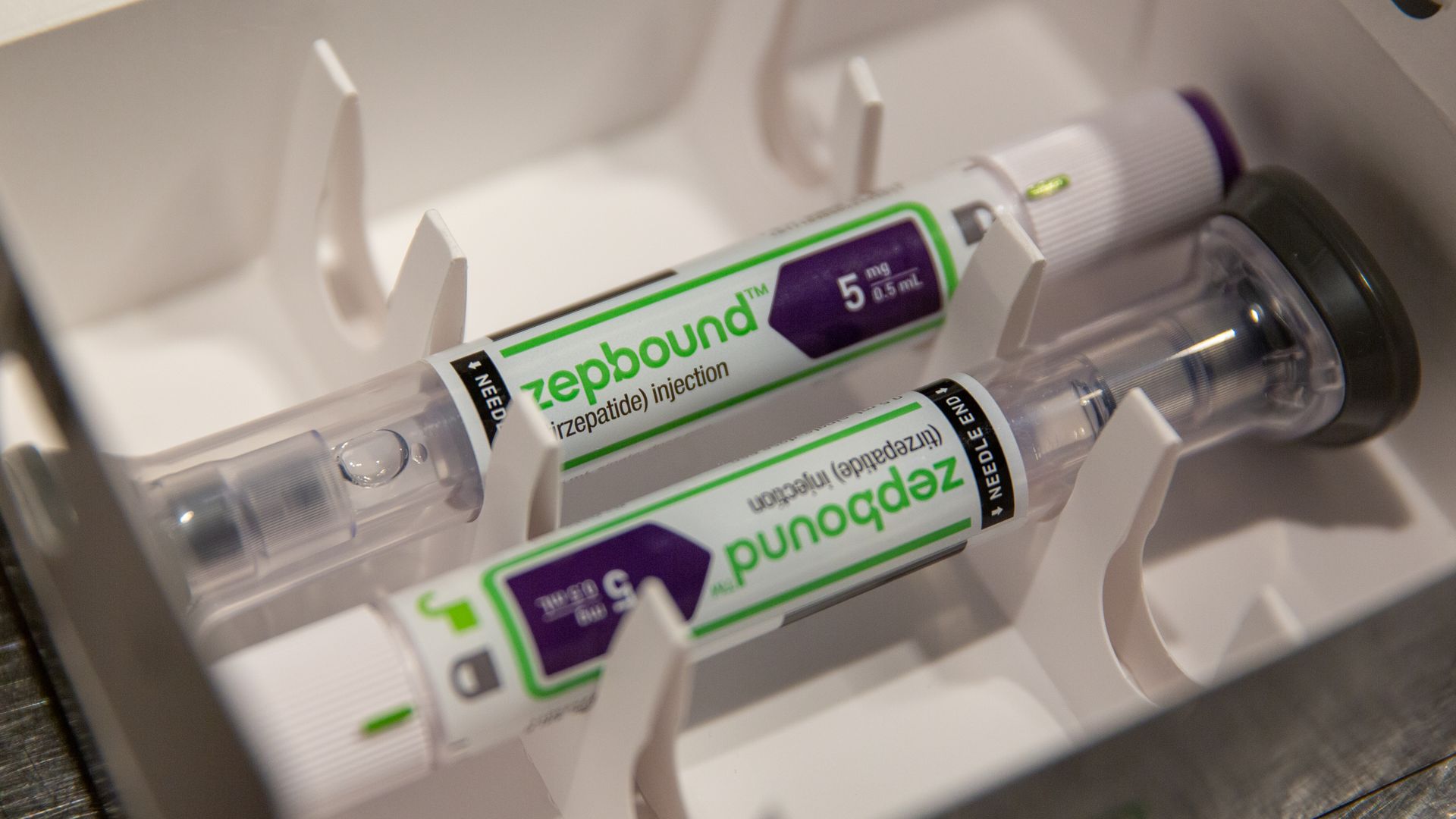 Zepbound injectors from Eli Lilly.