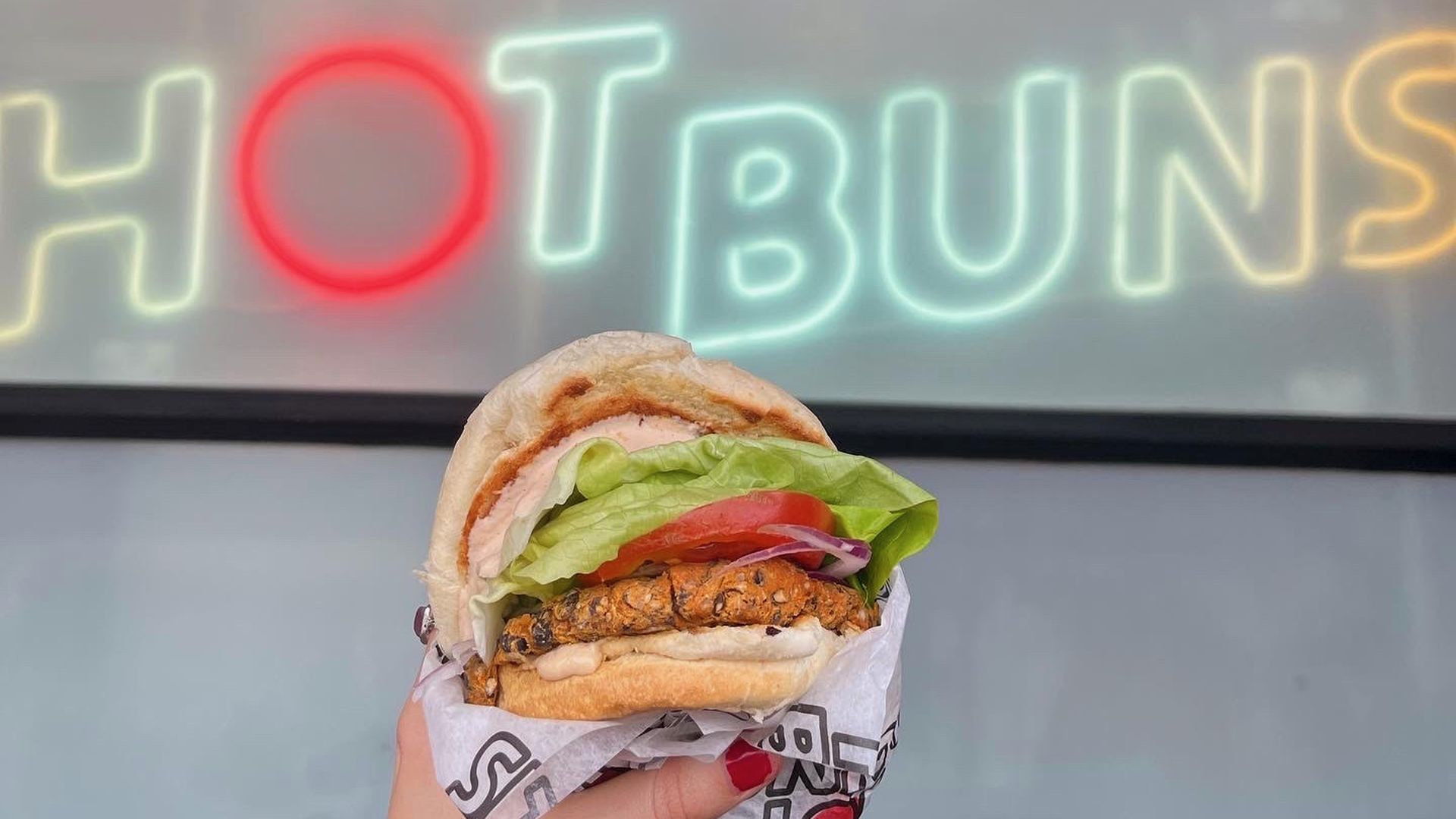 A Hot Buns burger. Photo courtesy Copper Common