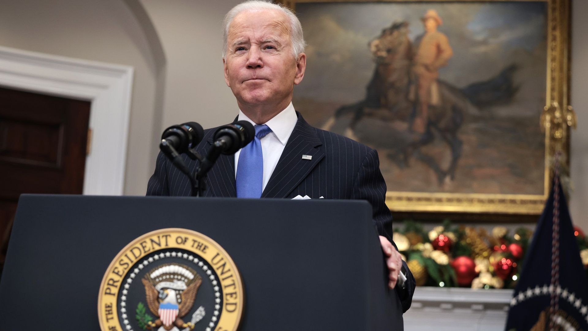 Photo of Joe Biden speaking from a podium