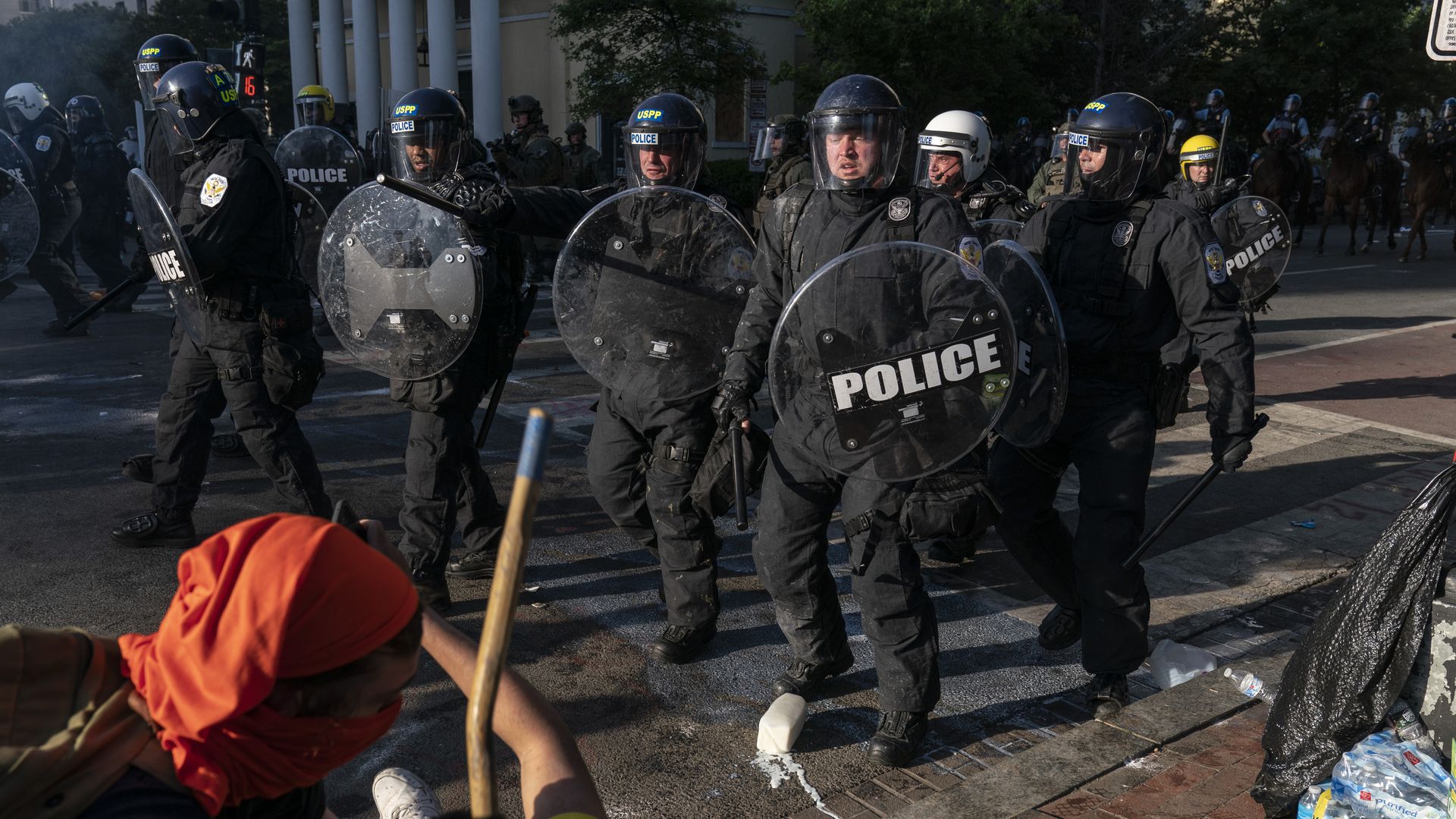 D.C. protests on Monday. Photo: Joshua Roberts/Getty Images