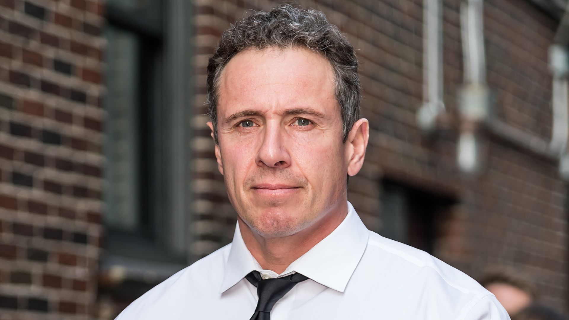 Television journalist Chris Cuomo is seen arriving at 'The Late Show With Stephen Colbert' at the Ed Sullivan Theater on May 2, 2019 in New York City.