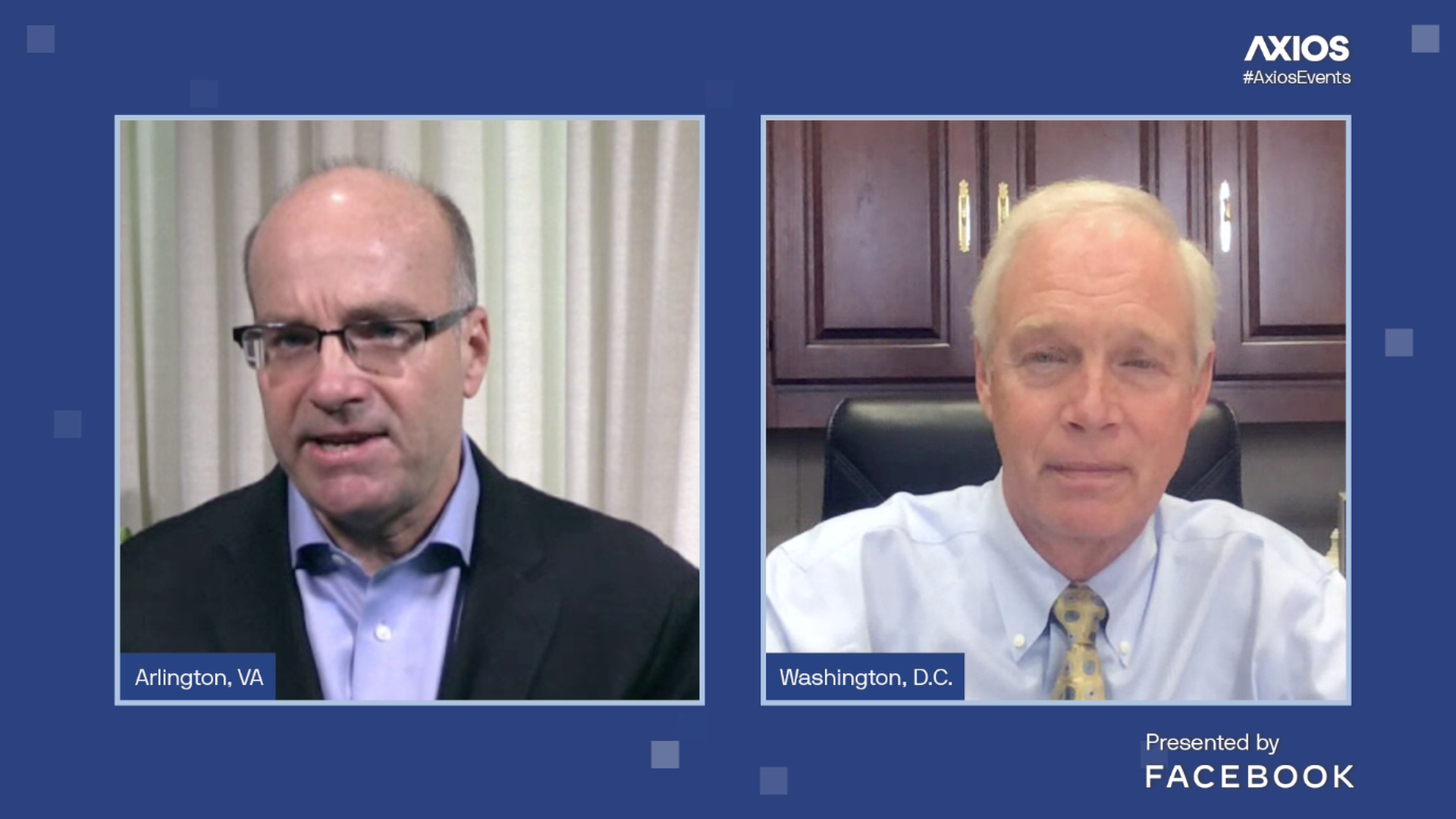 Sen. Ron Johnson speaking with Axios' Mike Allen