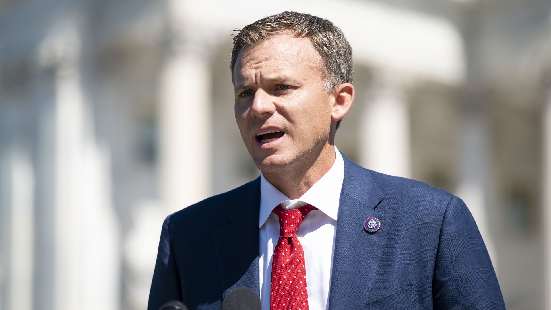 Rep. Blake Moore is seen in front of the U.S. Capitol.