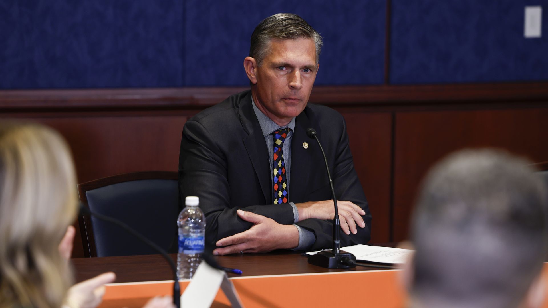Sen Martin Heinrich (D-N.M.) listens during a hearing
