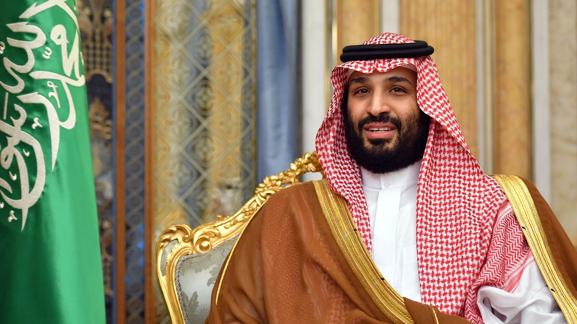 Saudi Arabia's Crown Prince Mohammed bin Salman attends a meeting with the US secretary of state in Jeddah, Saudi Arabia, on September 18, 2019. 