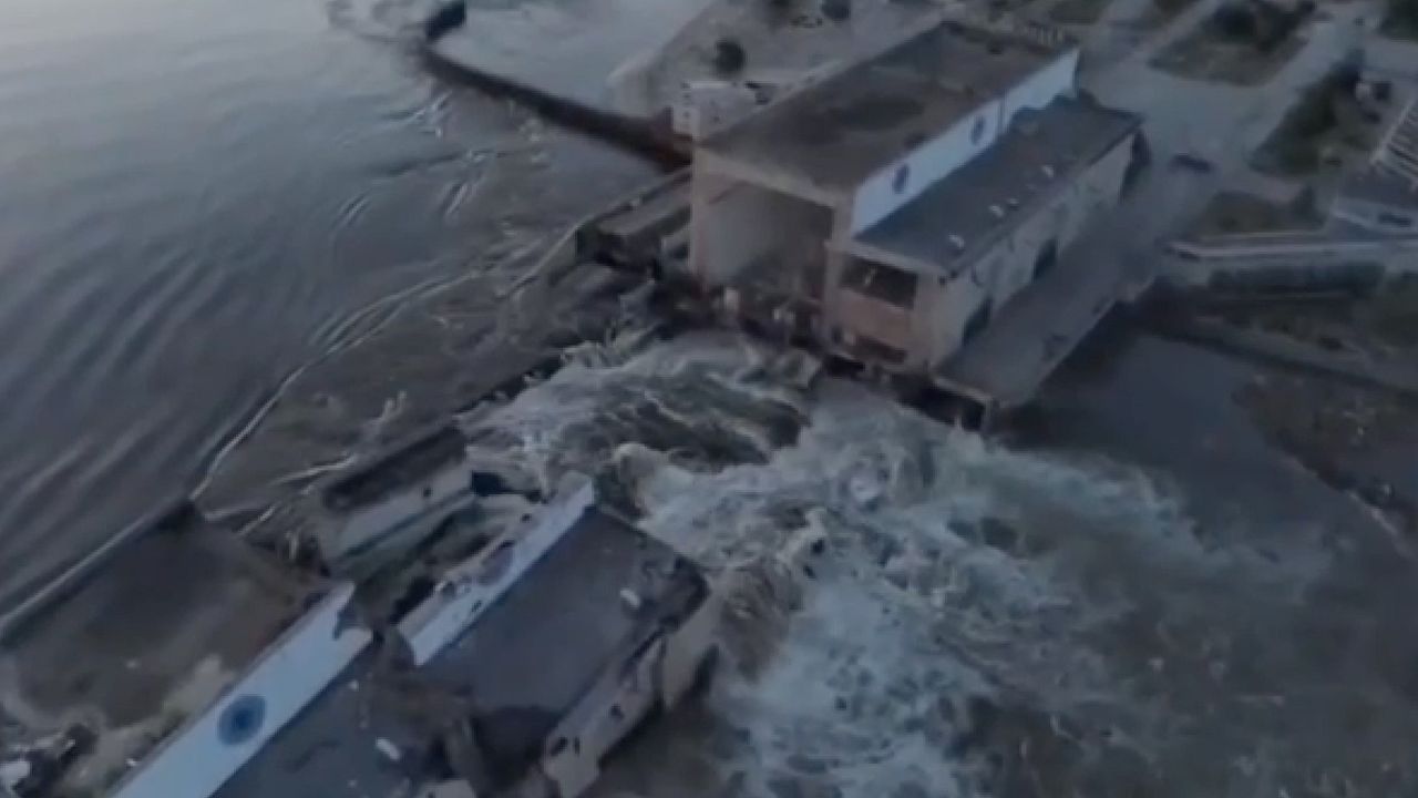 Destruction of key dam in Ukraine causes flooding, raises nuclear risks