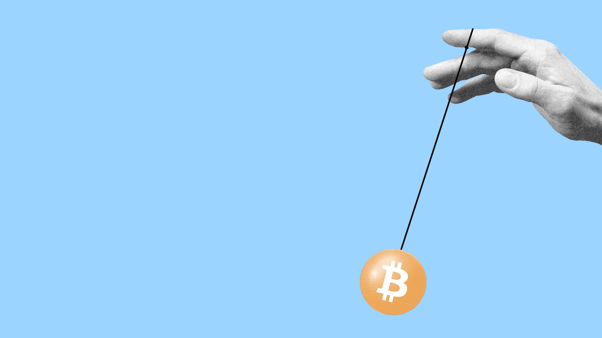 Bitcoin yo-yo illustration