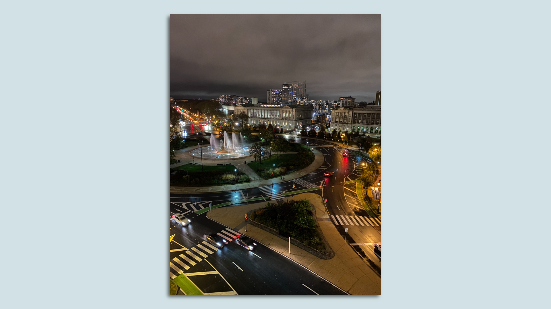 A view from Assembly Rooftop of Philadelphia's Logan Square.