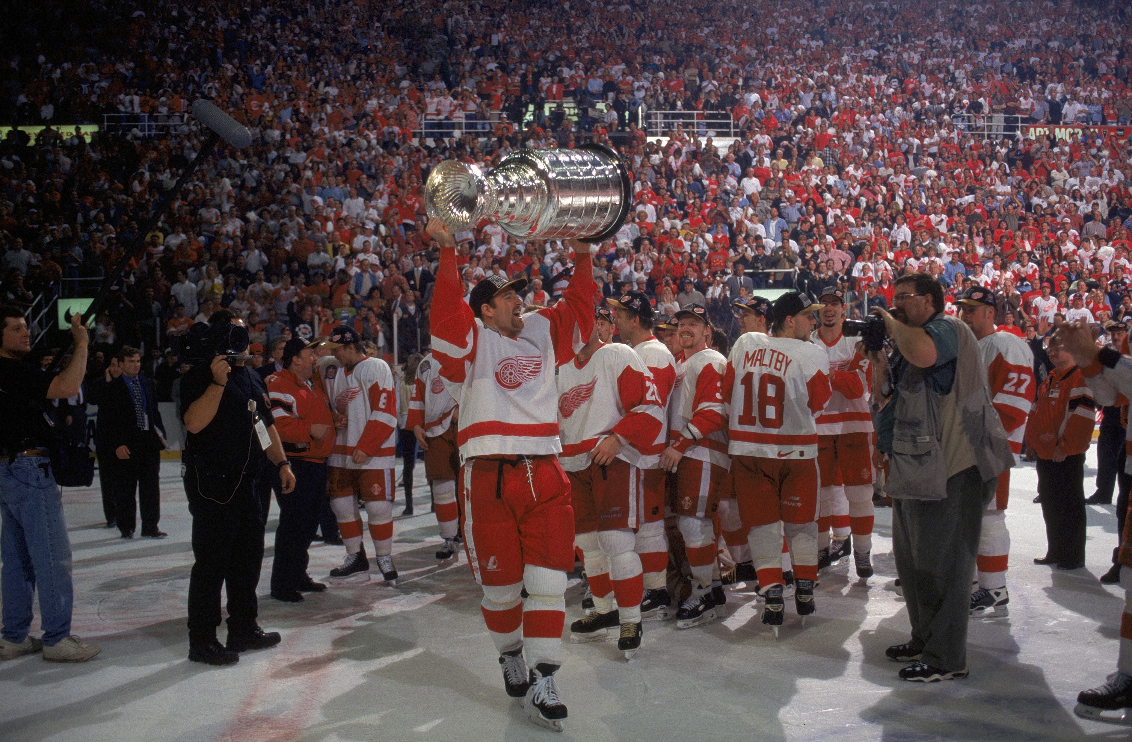 Red Wings celebrating