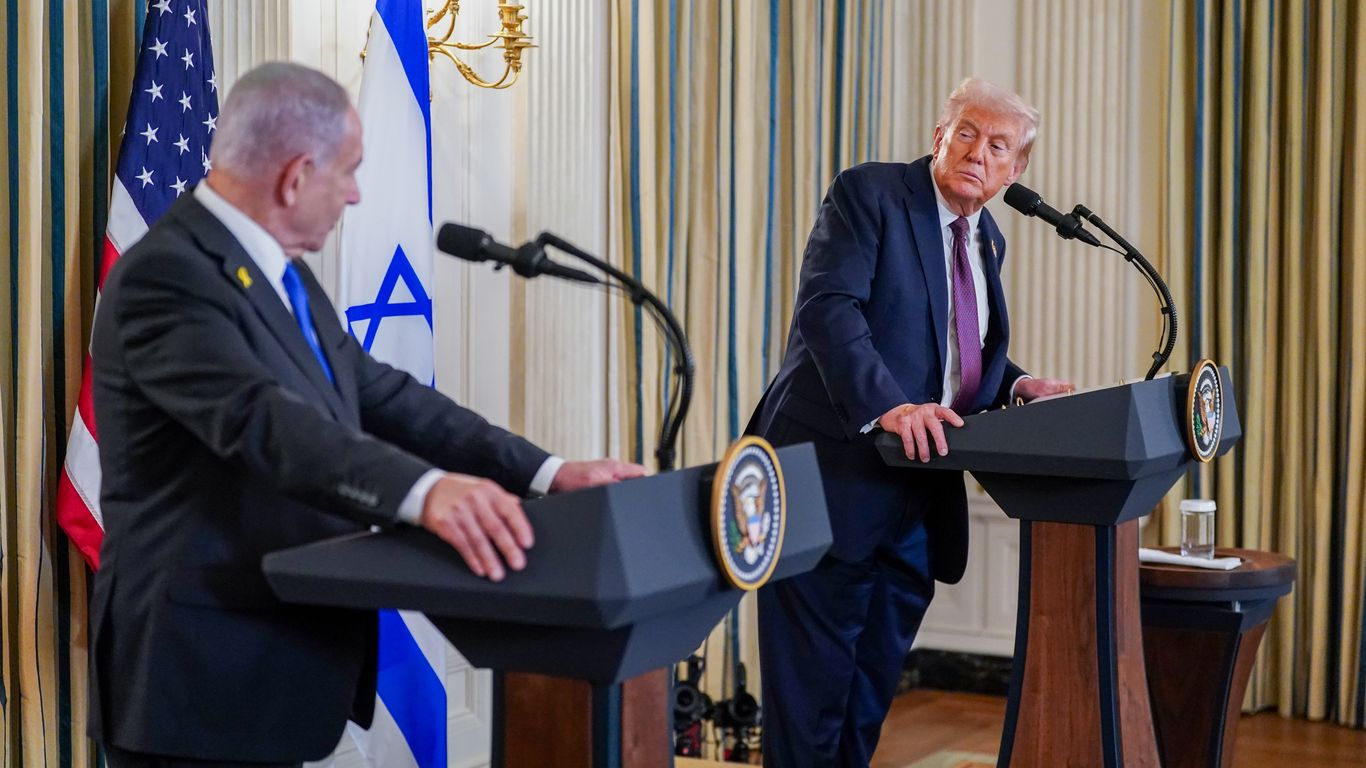 Scoop — Trump to Netanyahu on Gaza talks: "You're always so f***ing negative"