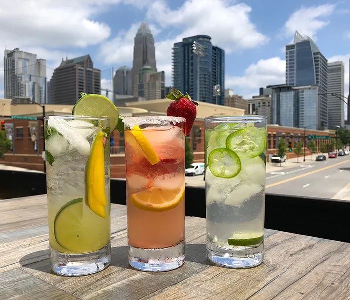 Cocktails on the rooftop of Graham Street Pub. Photo: Axios archives