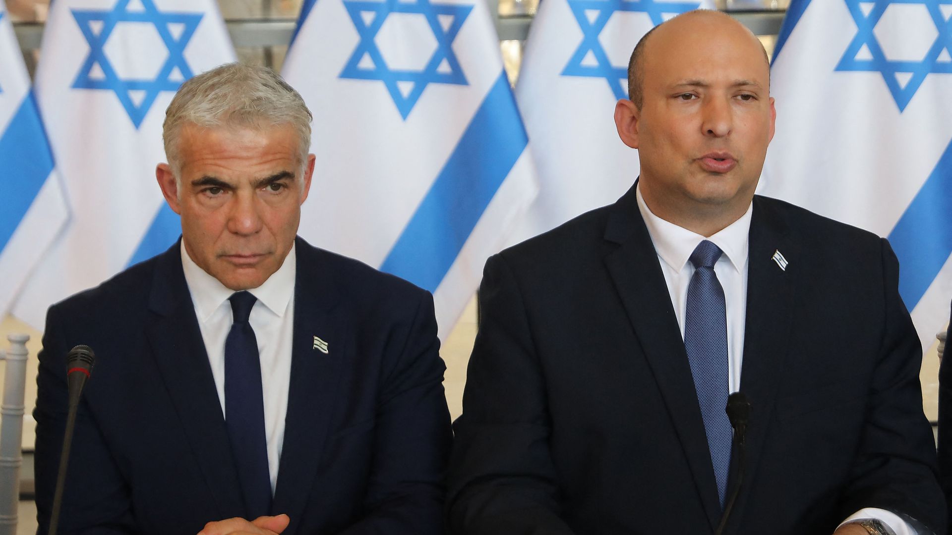 Yair Lapid and Naftali Bennett.