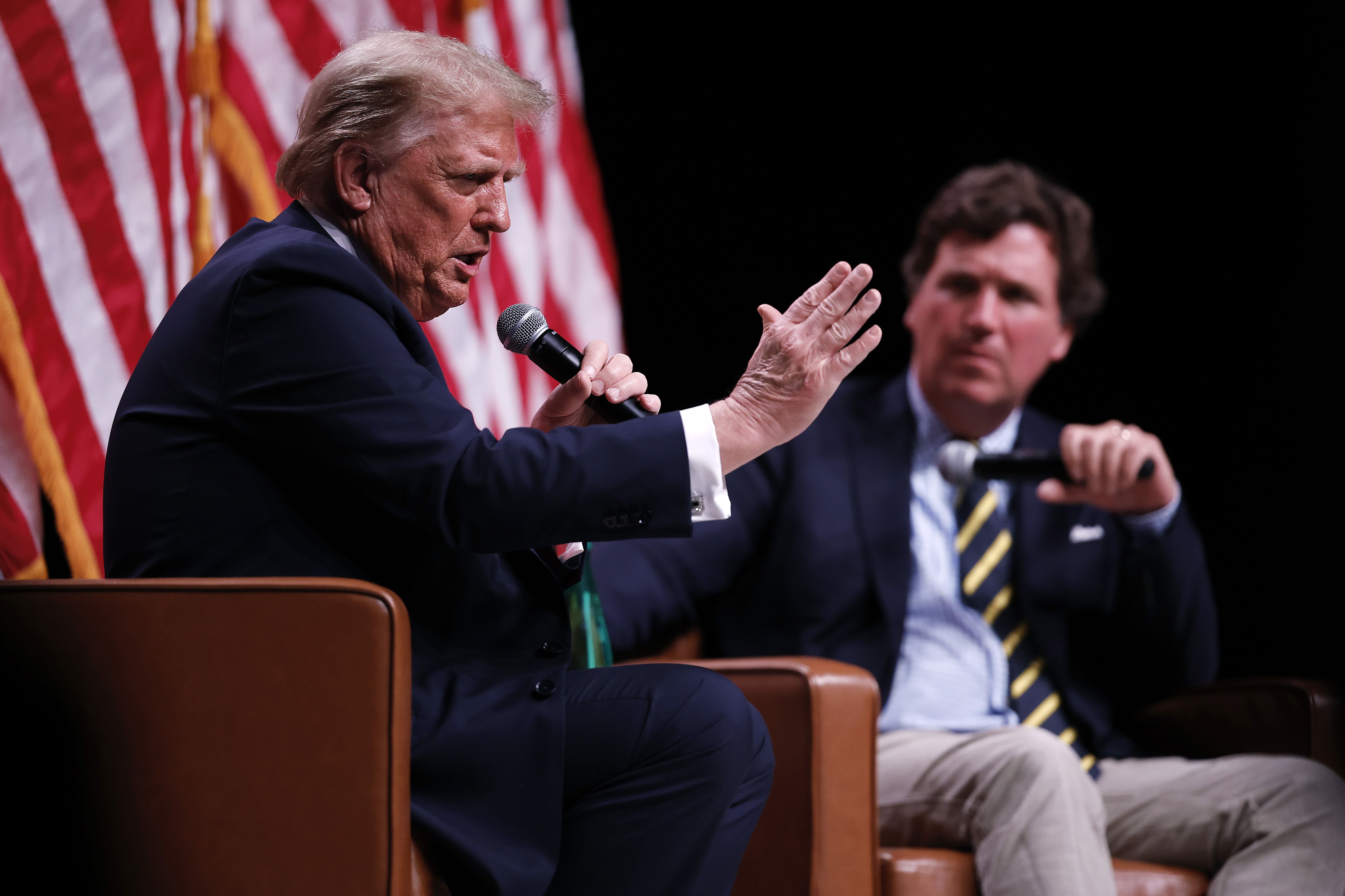 Trump defends Tucker Carlson over Nick Fuentes interview