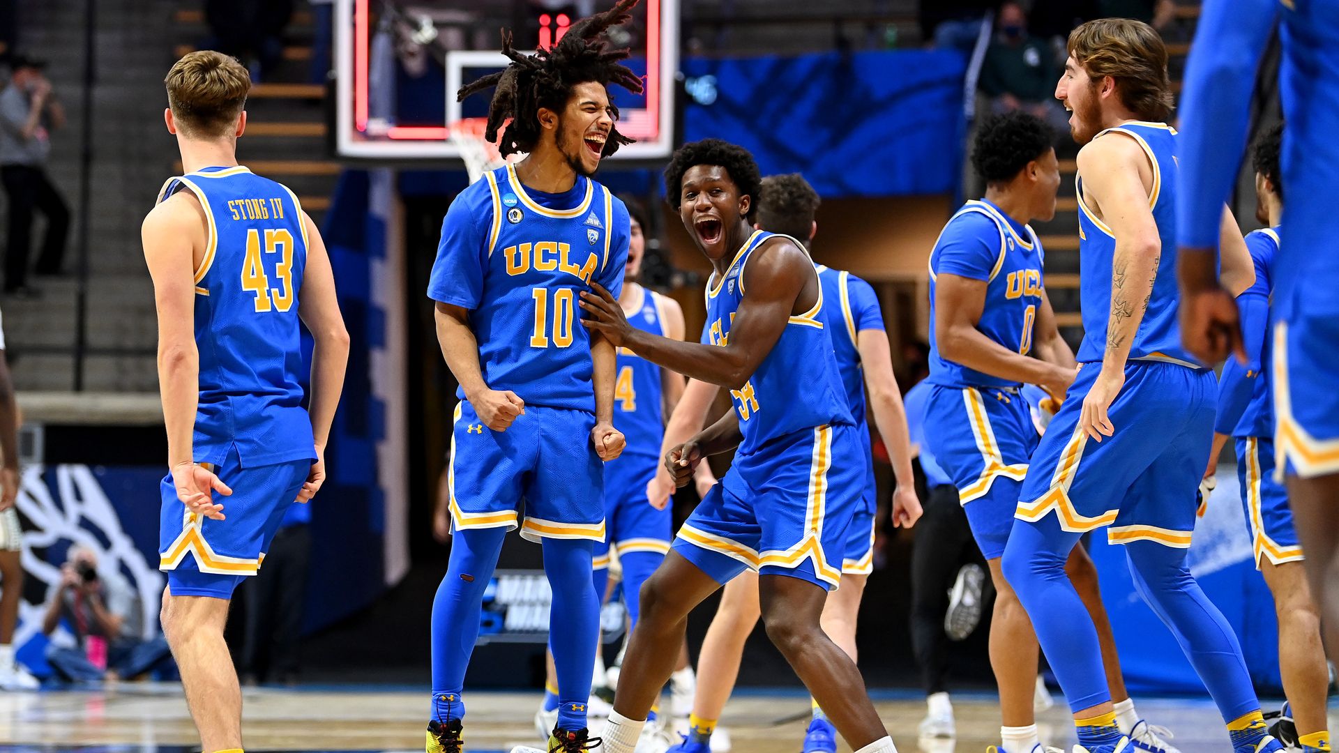 UCLA celebrating
