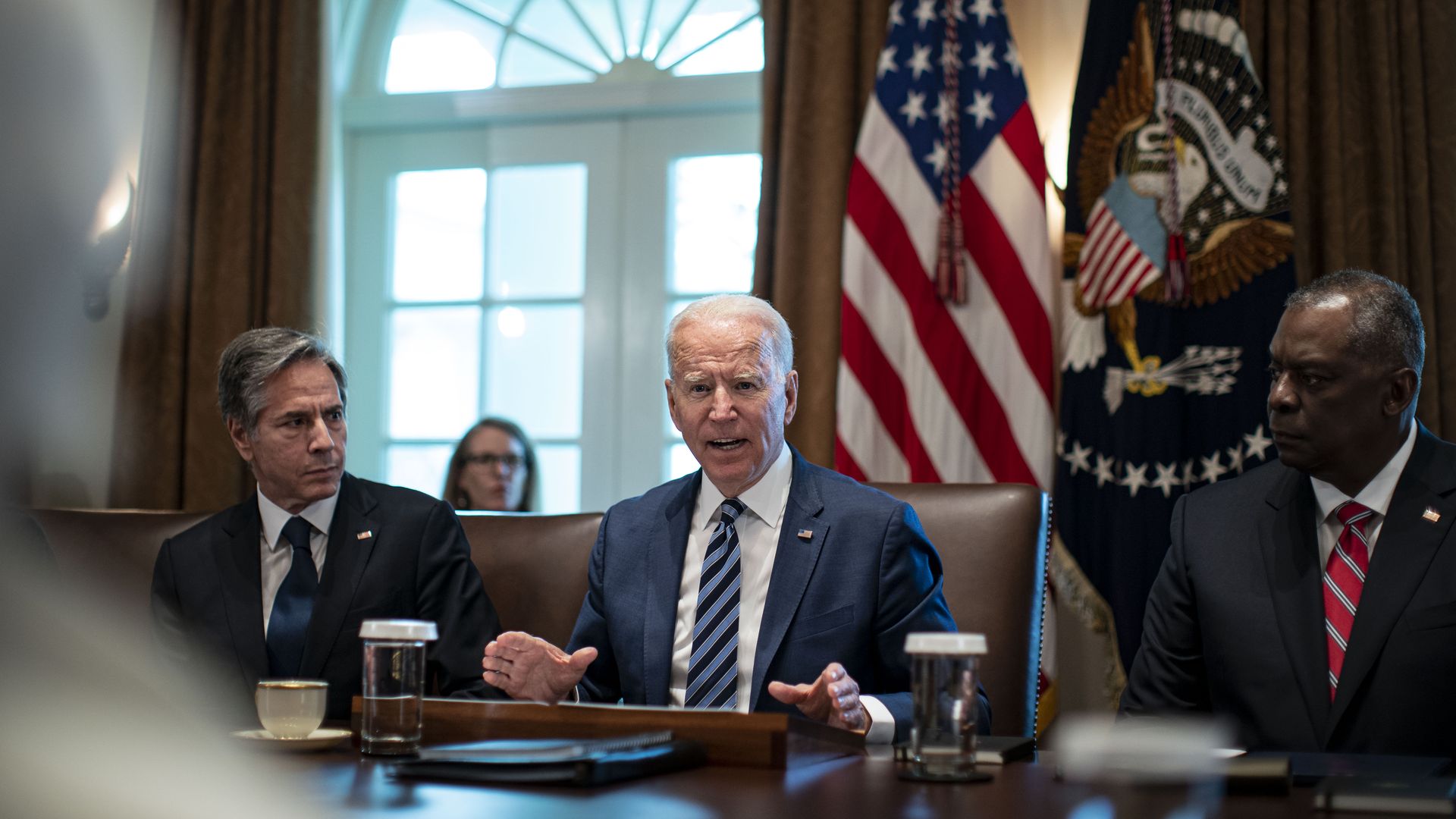 Tony Blinken, Biden and Lloyd Austin