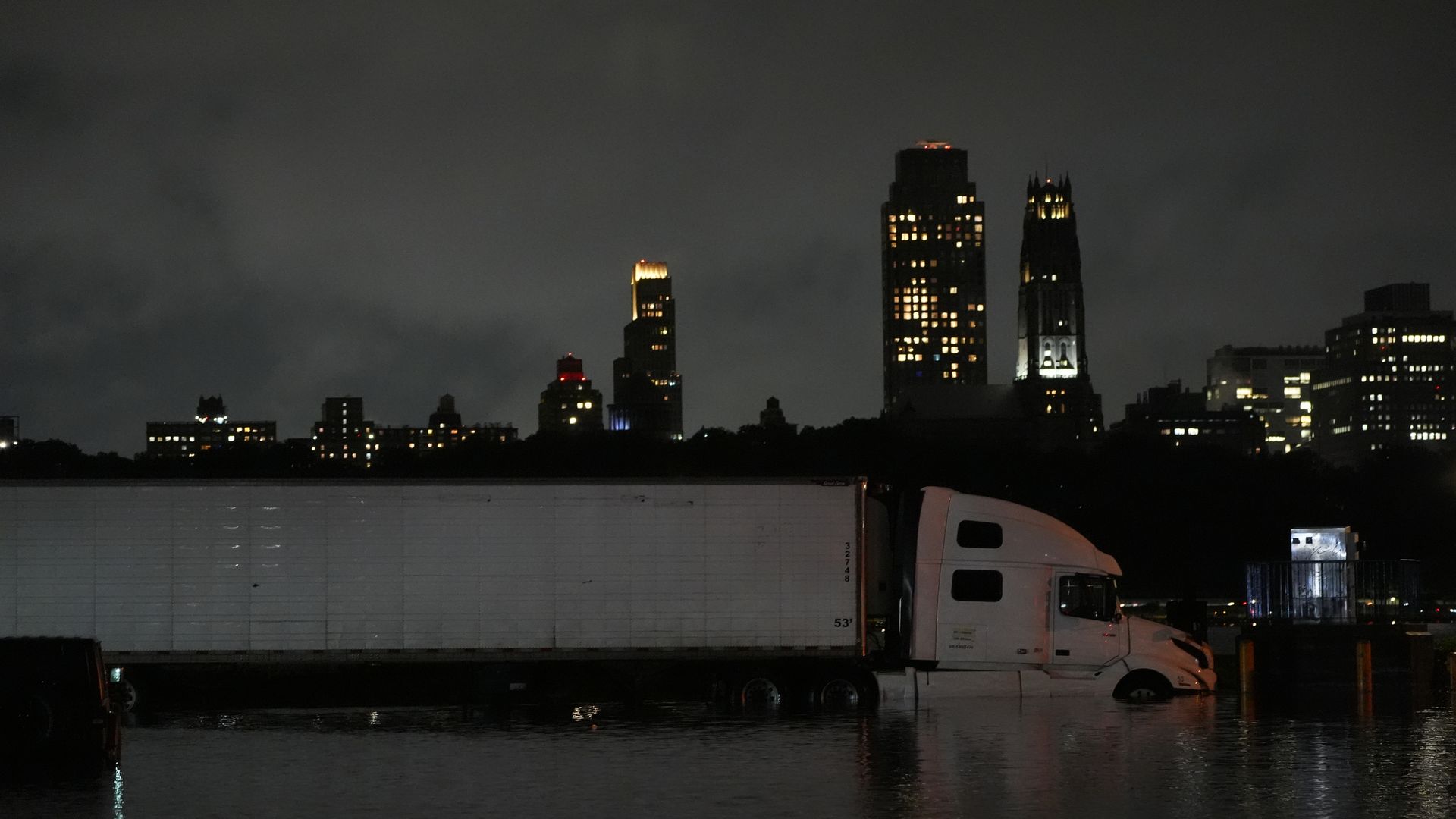 A view of flooded streets as Governor Phil Murphy declared a state of emergency for New Jersey as considerable rain fell the evening of July 14 with more expected as the night progresses in Plainfield in New Jersey, United States on July 15. 