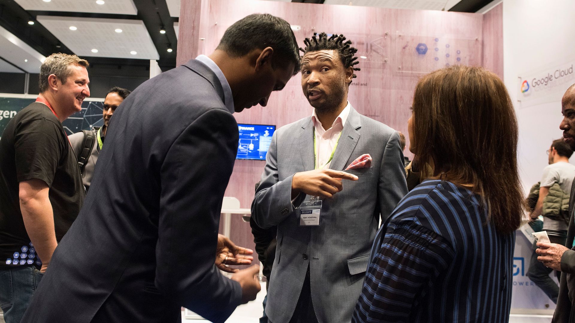 Delegates and exhibitors network and look at stands at the AI Expo Africa on September 10, 2018, at the Century City Conference Centre, in Cape Town.