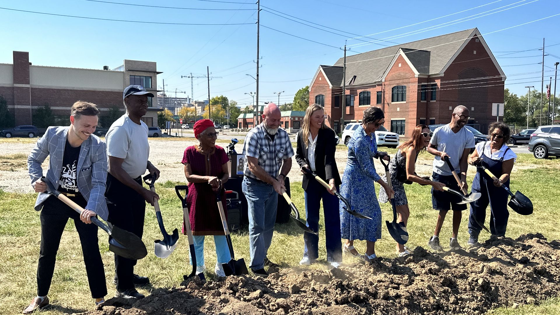 Groundbreaking ceremony at 2179 N. Illinois St.