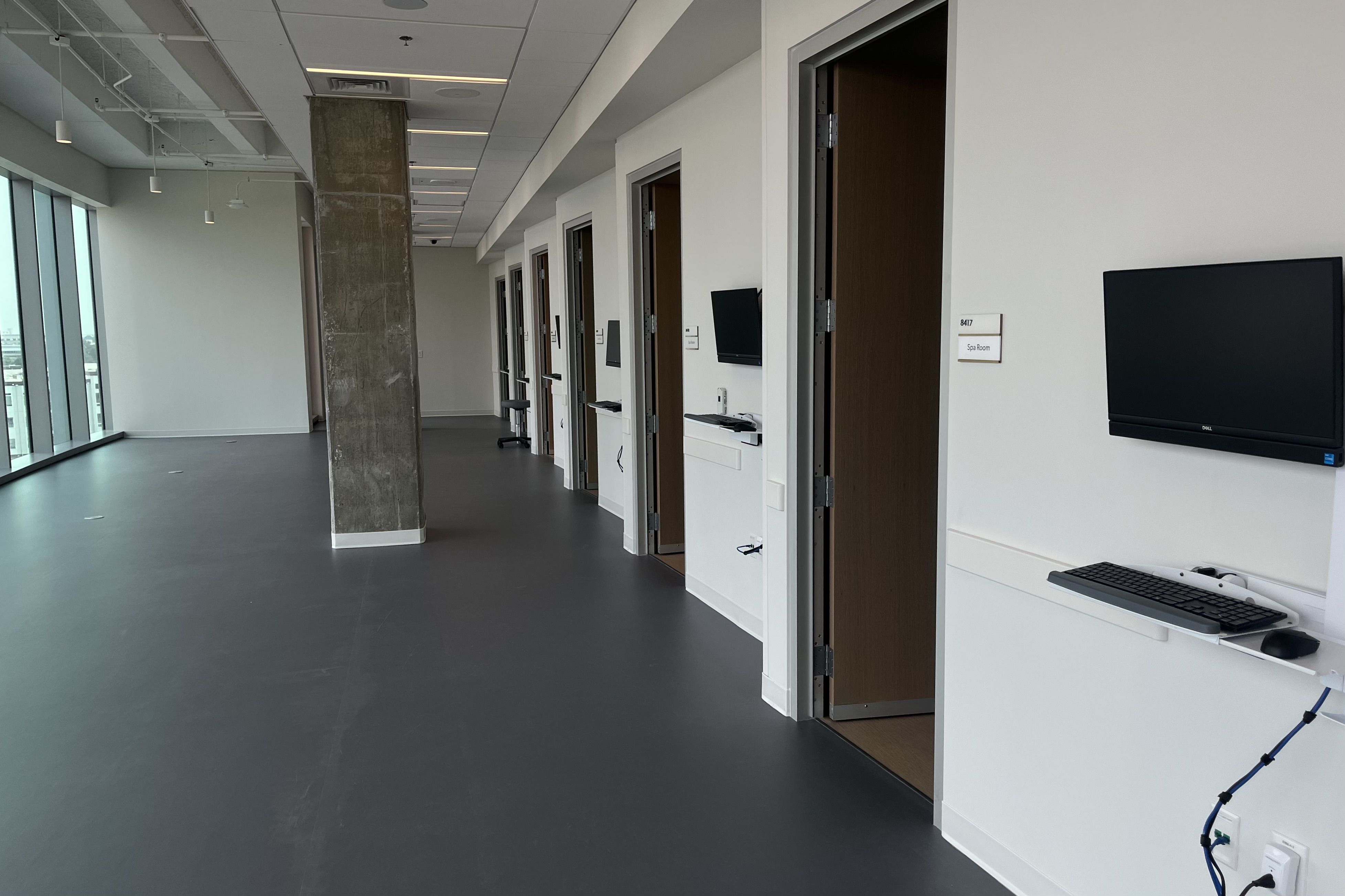 Rows of doors to rooms