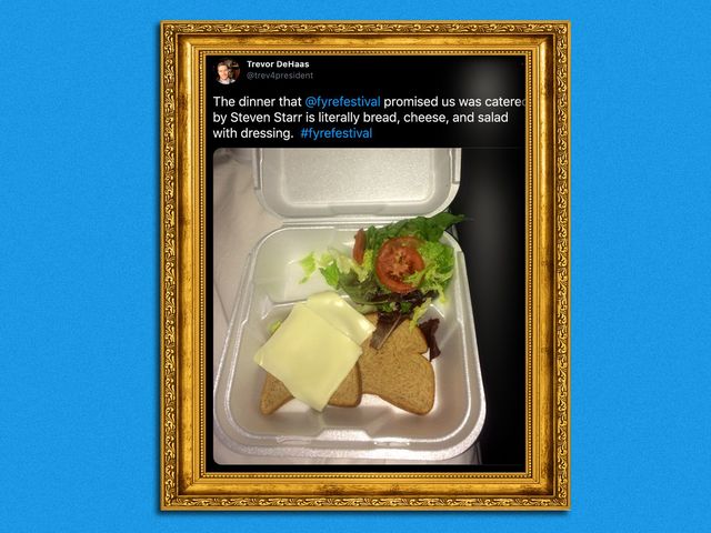 Iconic tweet of Fyre Fest dinner to become an NFT