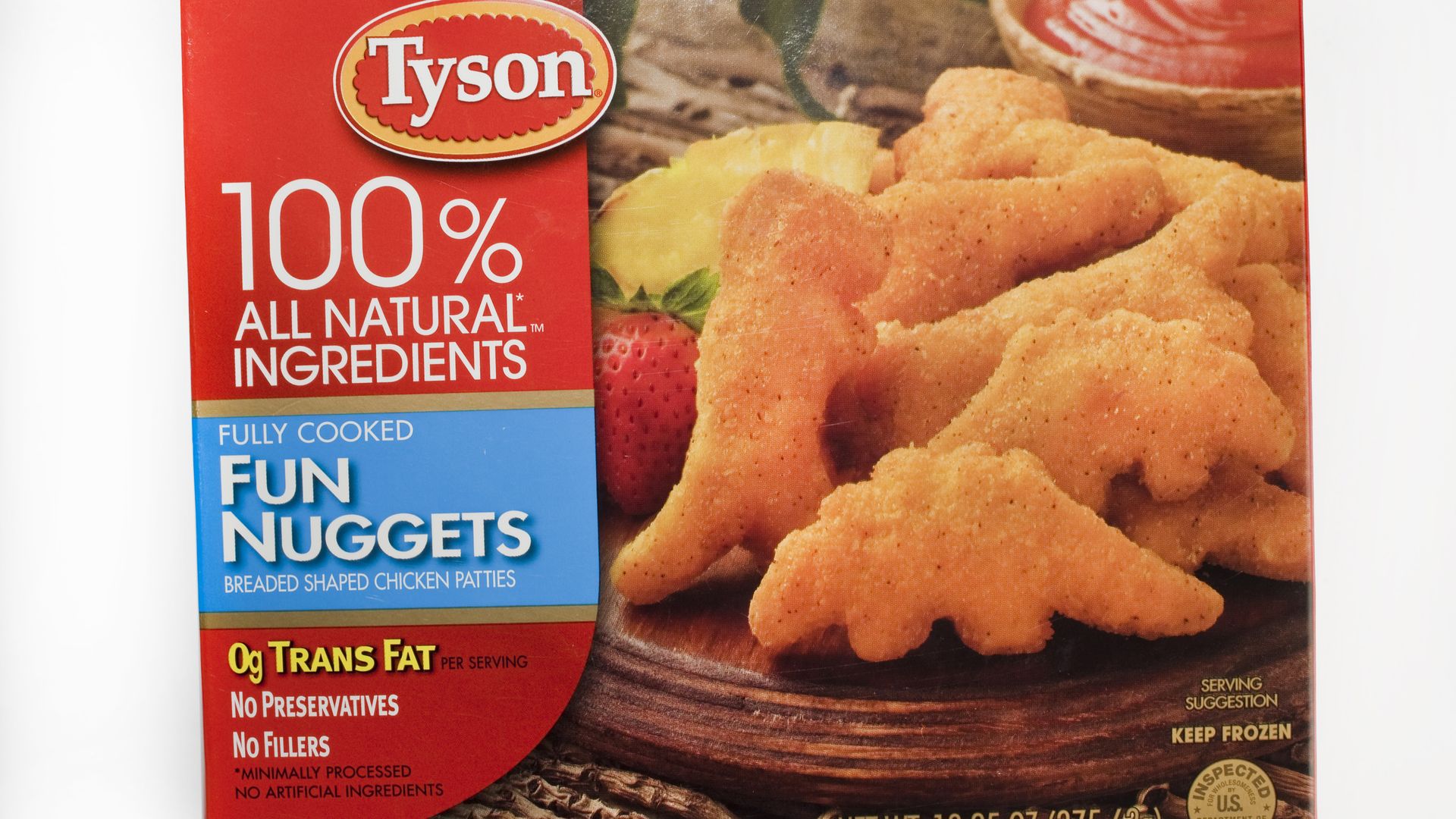 Box of Tyson chicken nuggets