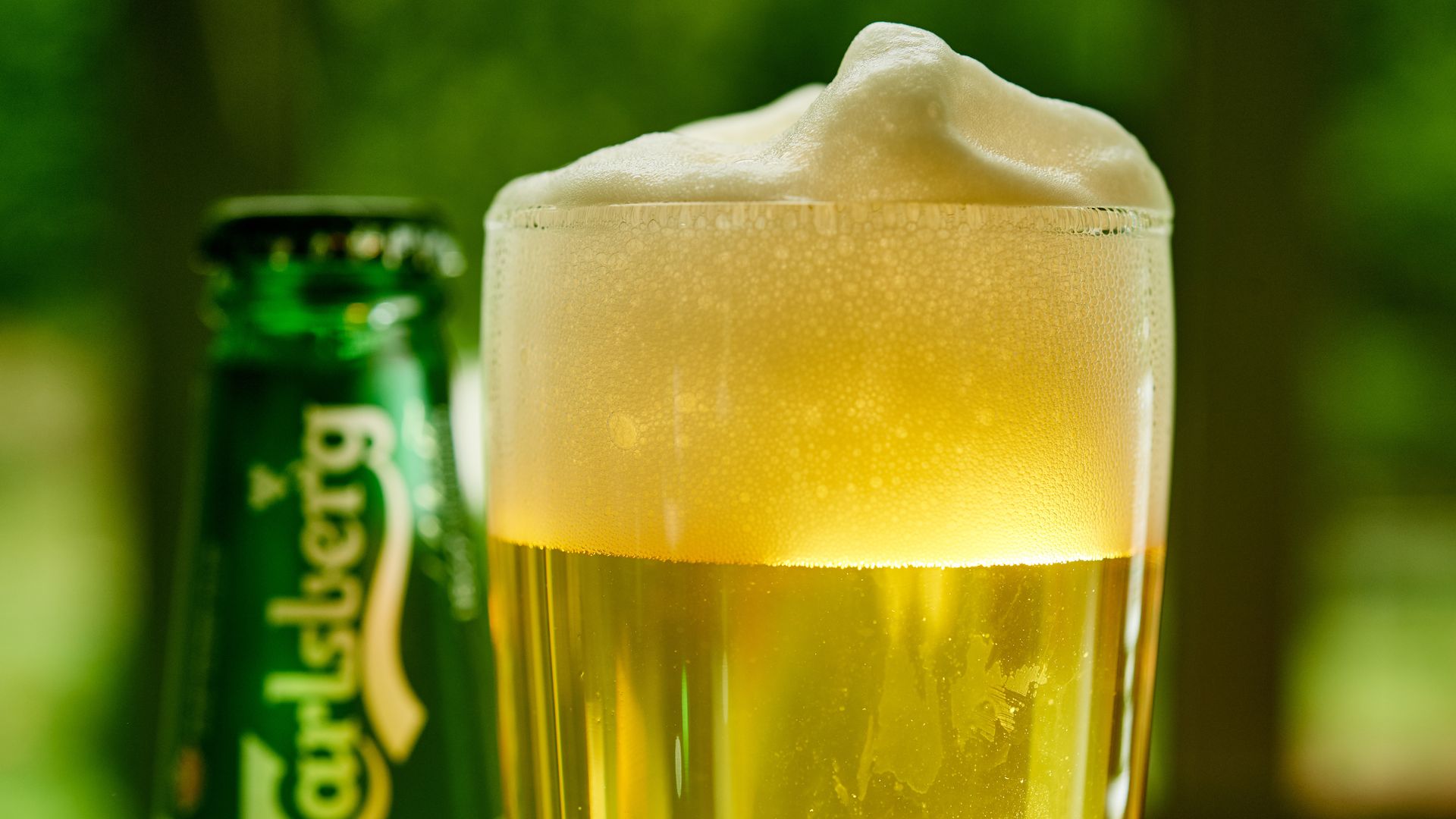 A pitcher of beer.