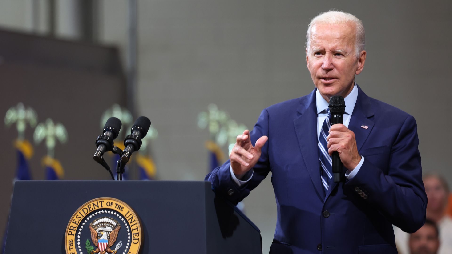 President Joe Biden speaks on his Safer America Plan at the Marts Center on August 30, 2022 in Wilkes-Barre, Pennsylvania.