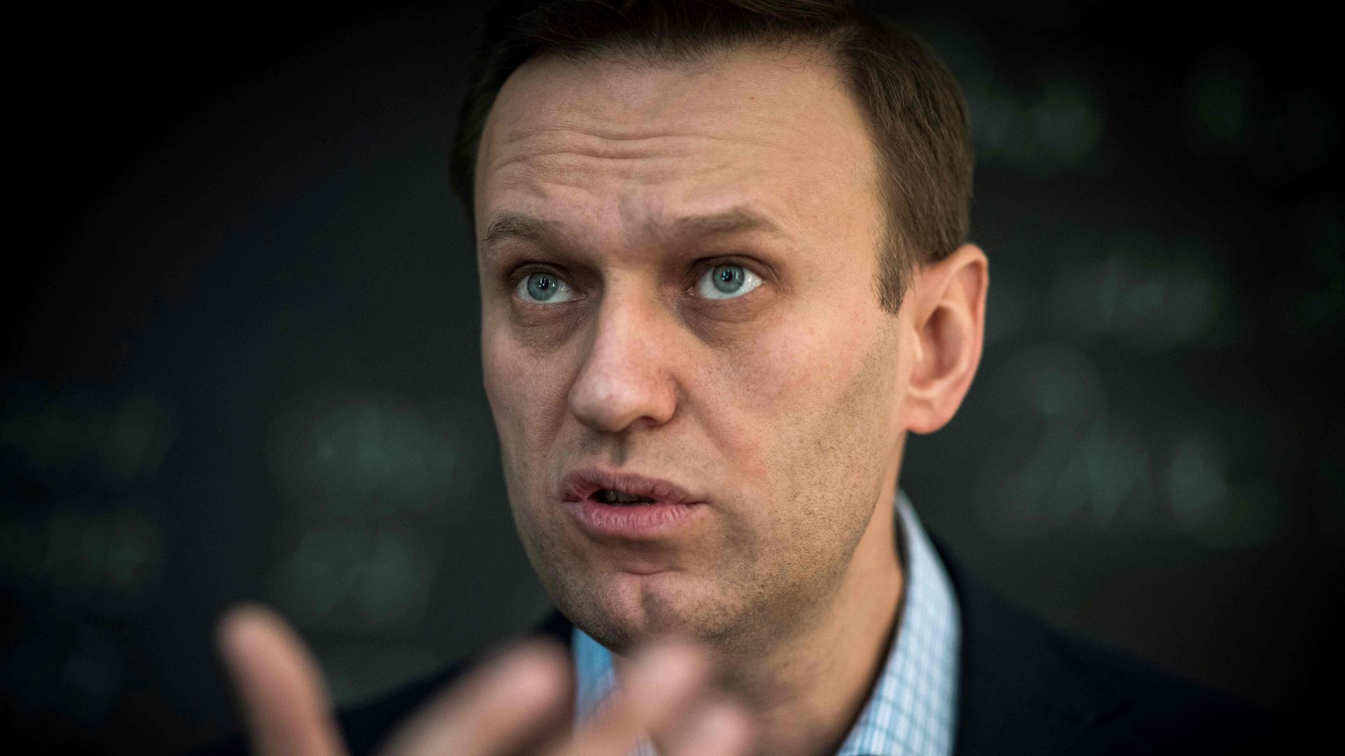 Alexei Navalny's face.