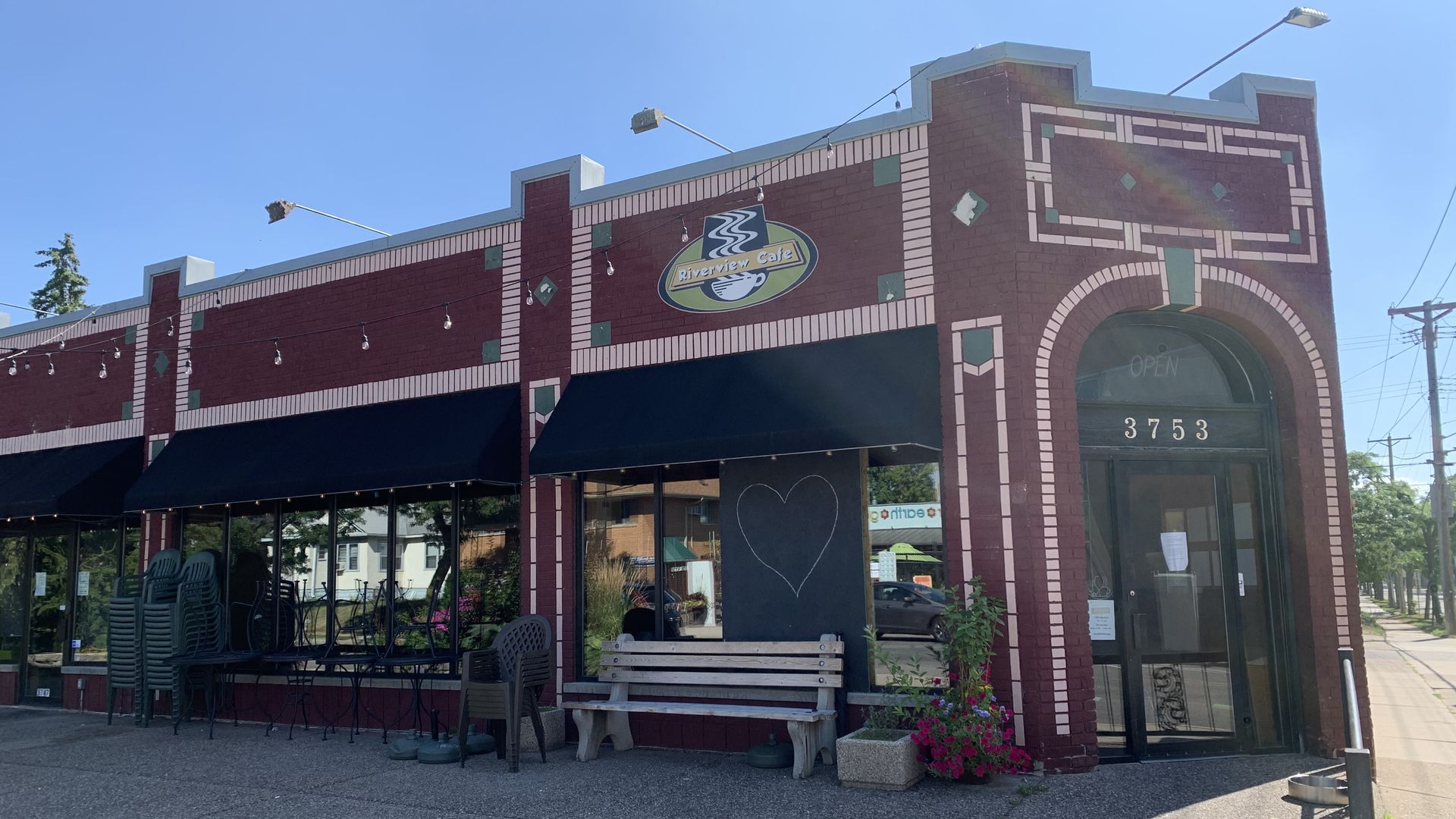 The exterior of Riverview Coffee Shop in South Minneapolis.