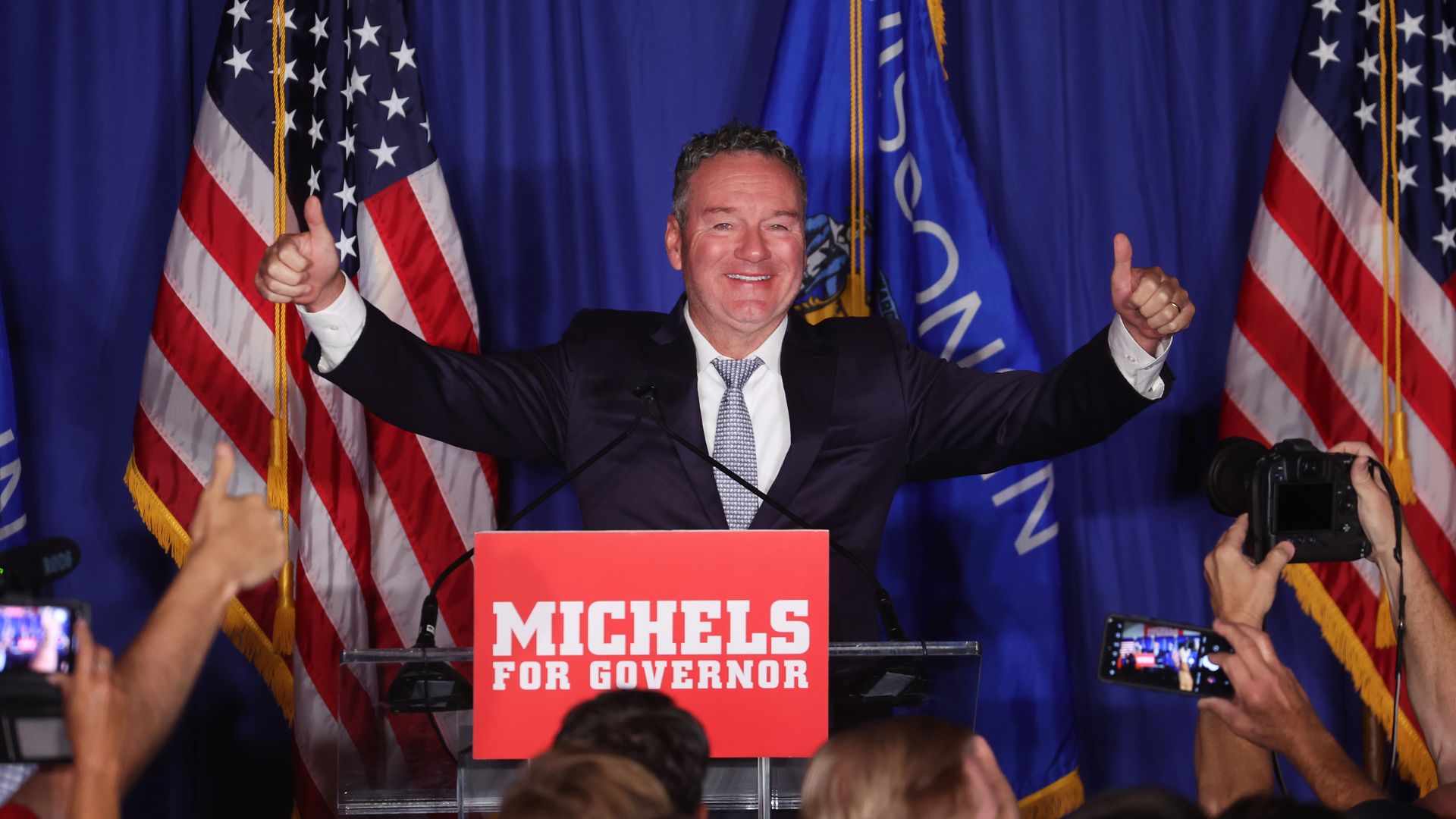 Tim MIchels at a campaign event