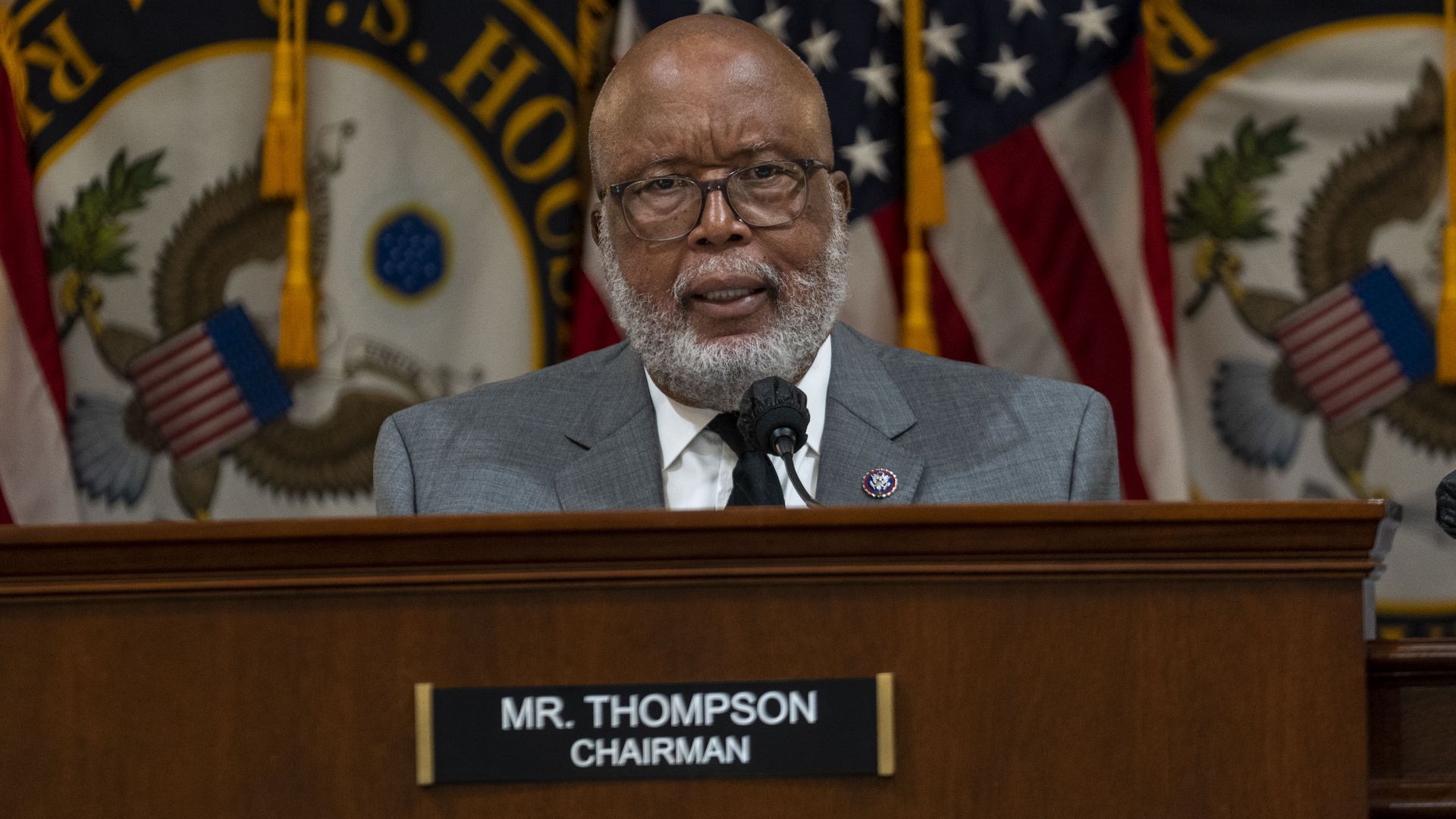 Homeland Security Chairman Bennie Thompson during a House Select Committee to Investigate the January 6th hearing in the Cannon House Office Building on Monday, June 13, 2022 in Washington, DC. 